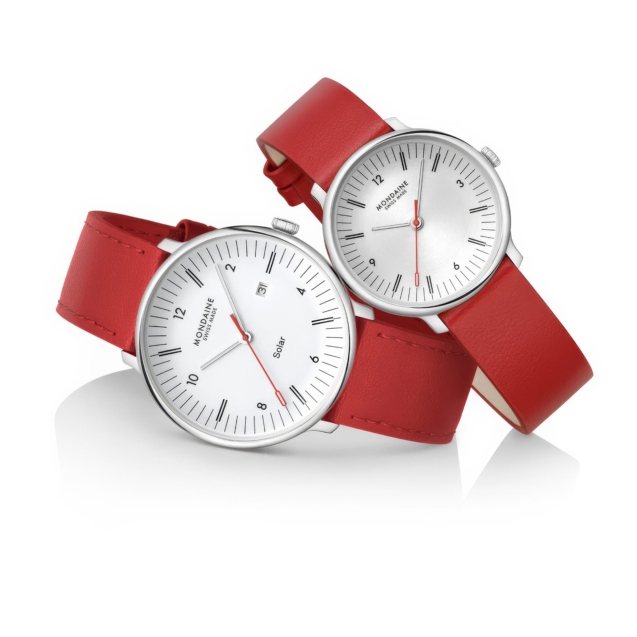 Doppio Solar | 41mm | Red Vegan Grape Leather