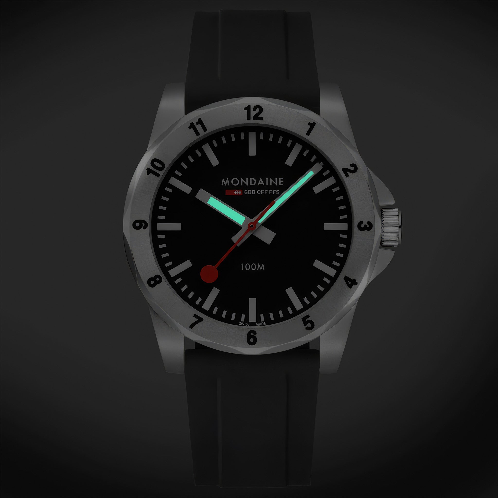 Number | 42mm | Silicone Rubber Black