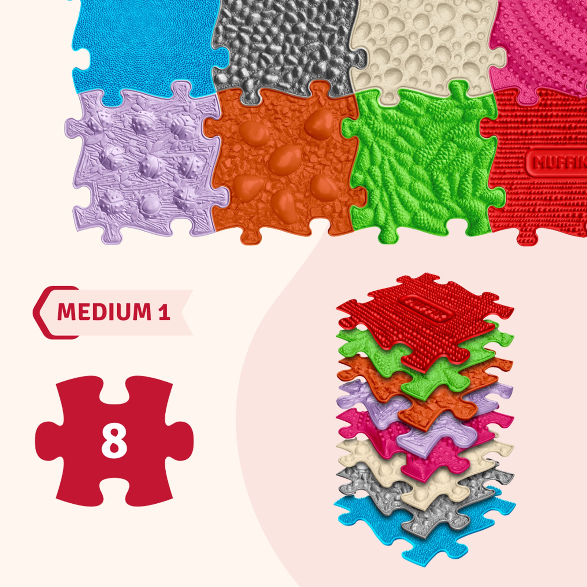 Medium 1 Set Ortopedik Puzzle Mat Seti