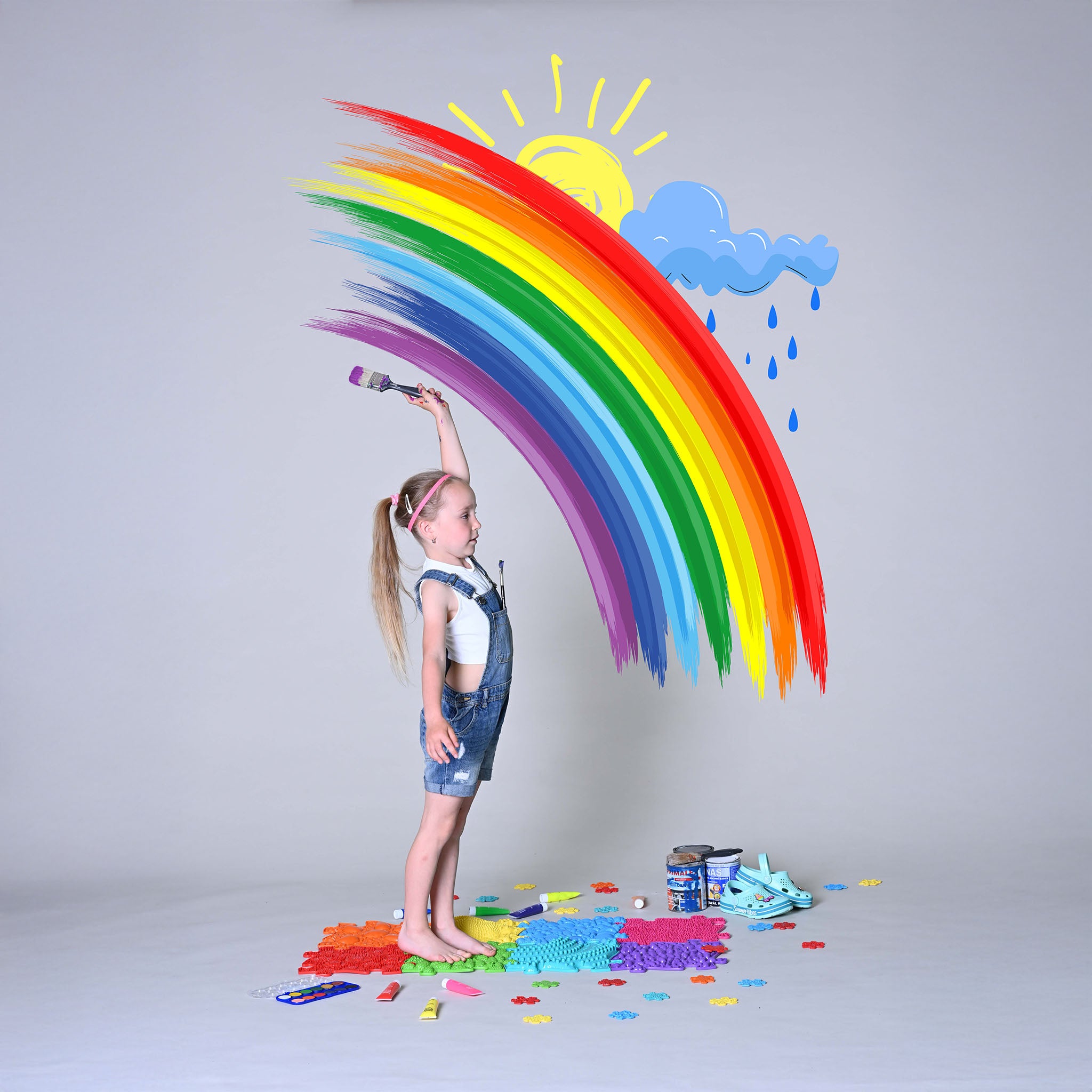 Rainbow Set Ortopedik Puzzle Mat Seti