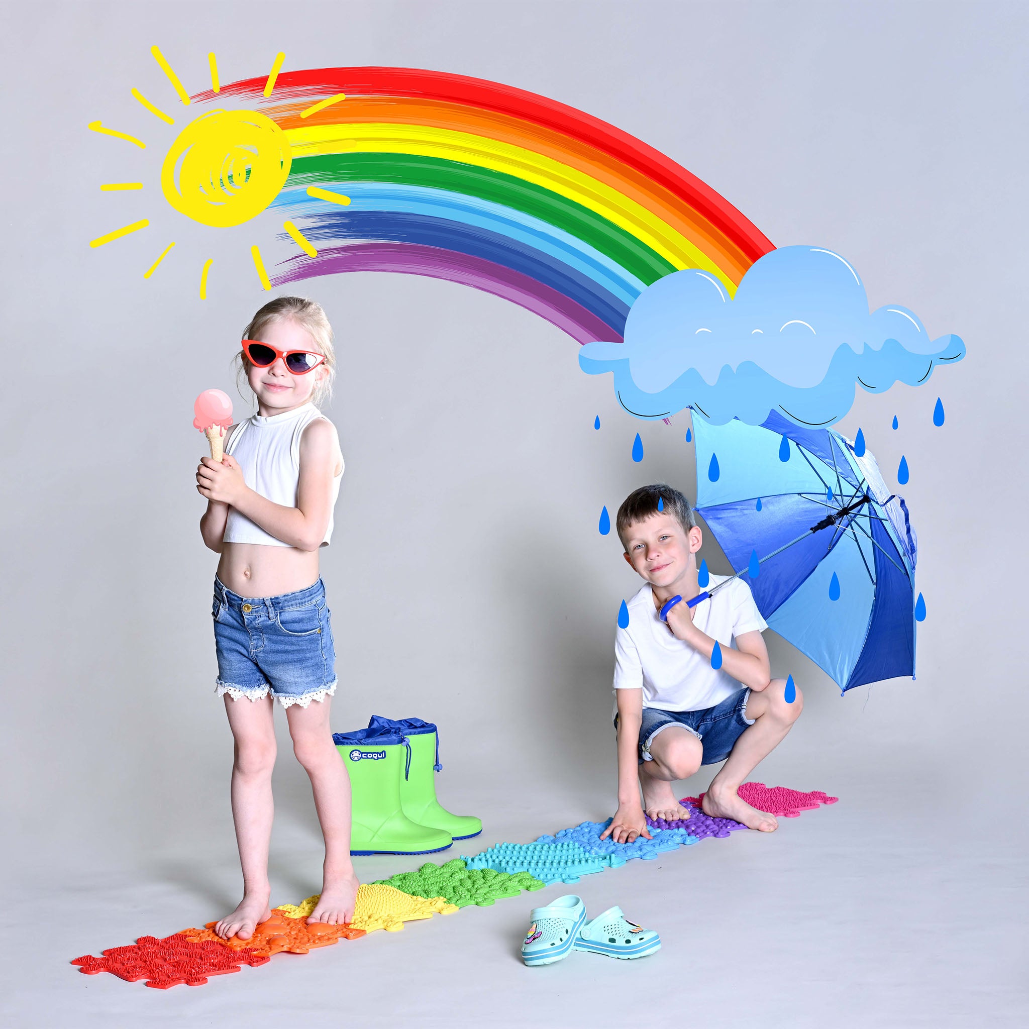 Rainbow Set Ortopedik Puzzle Mat Seti