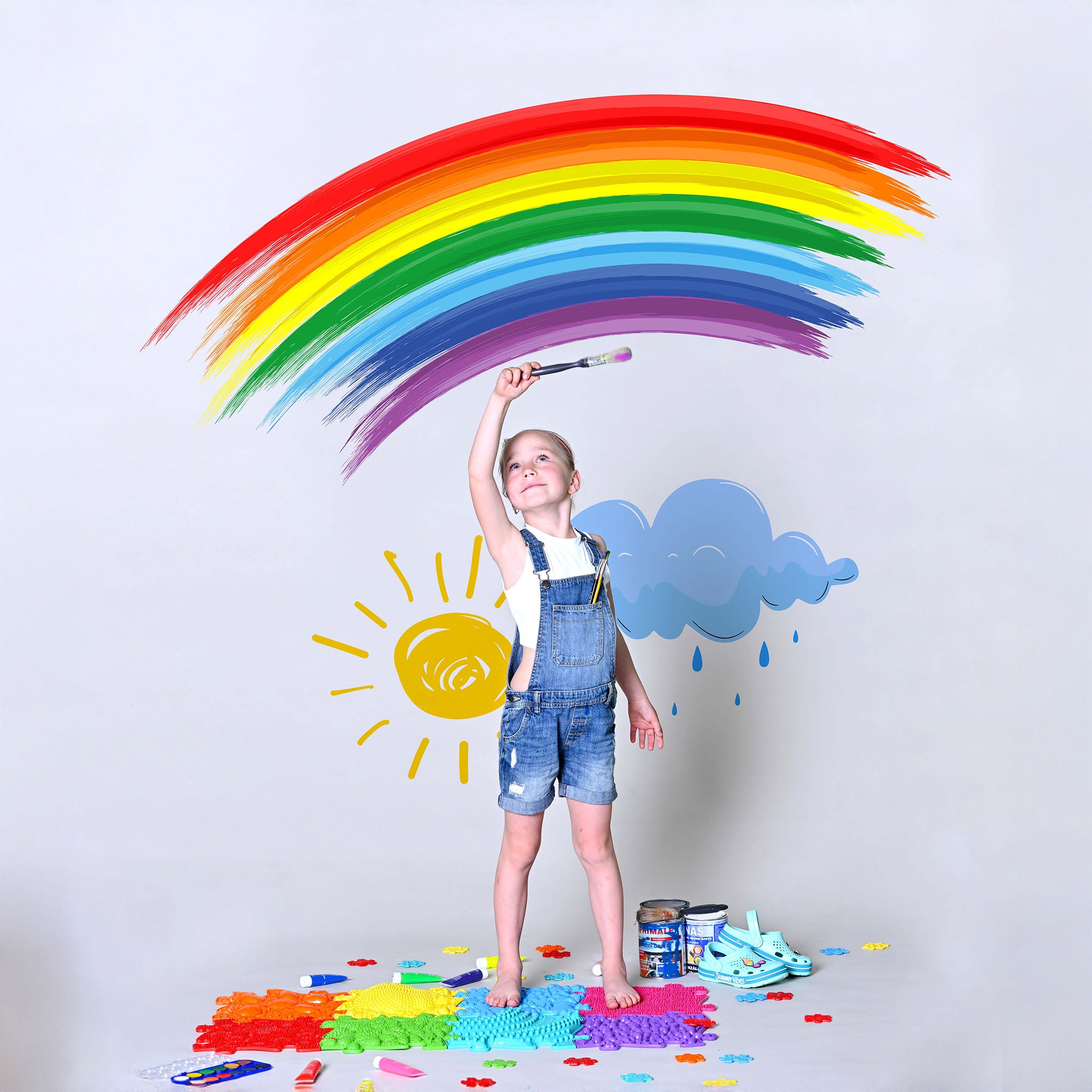Rainbow Set Ortopedik Puzzle Mat Seti