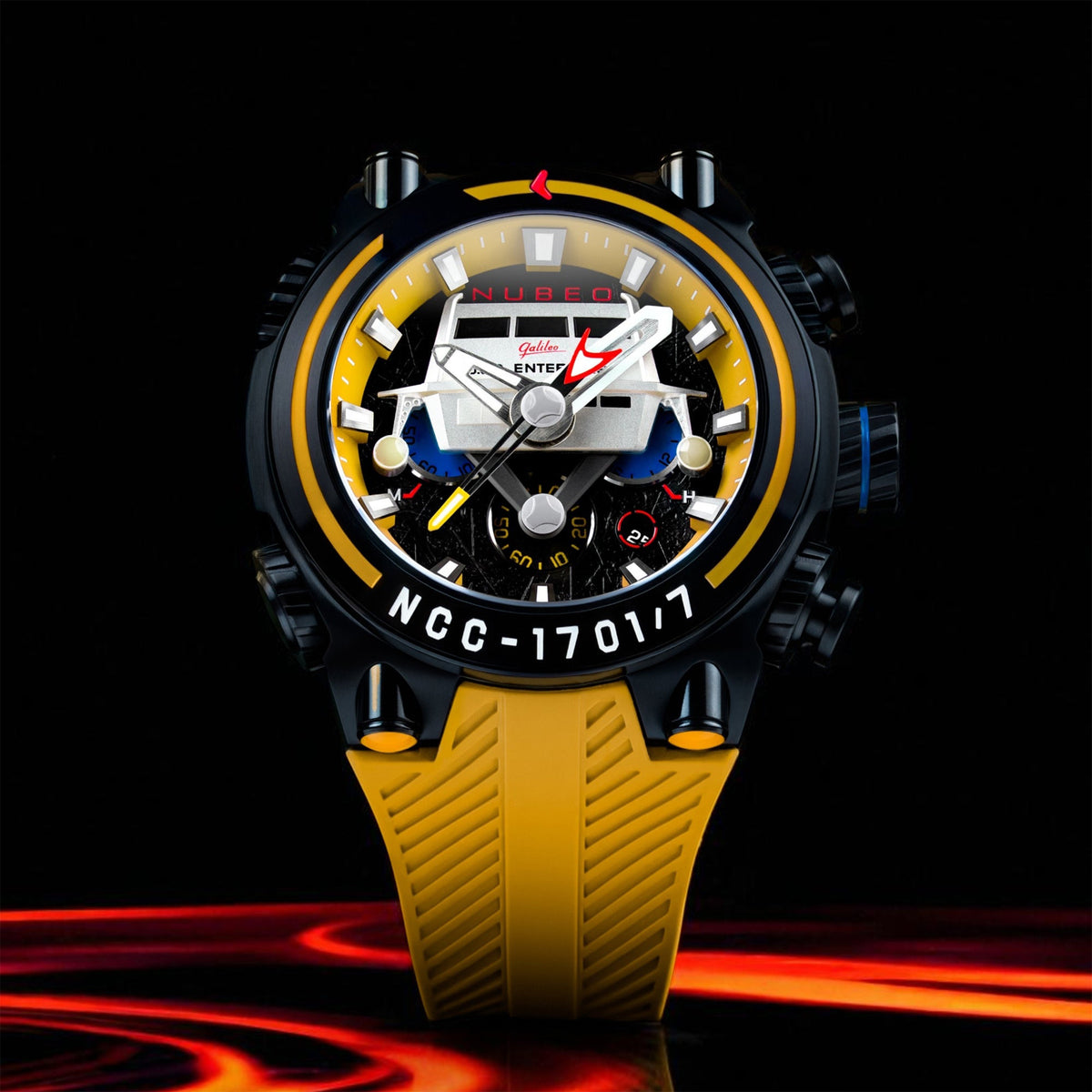 Deimos Chronograph Star Trek Galileo Limited Edition Erkek Kol Saati | 52 mm | Starship Yellow
