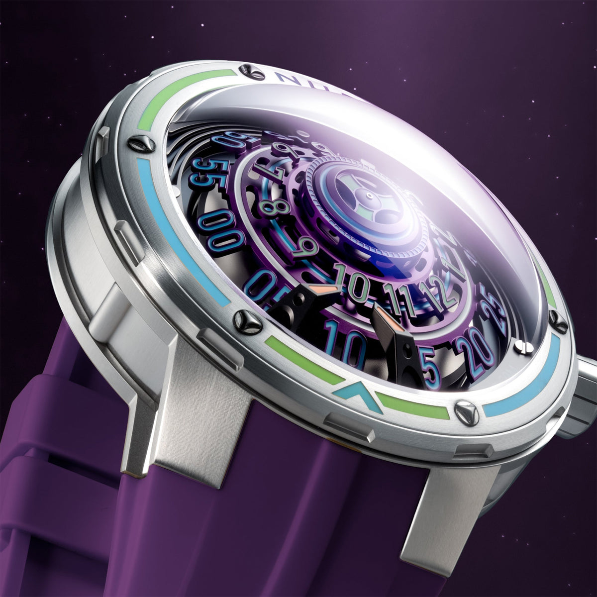 Orbiter Automatic Limited Edition Erkek Kol Saati | 50 mm | Planetary Purple
