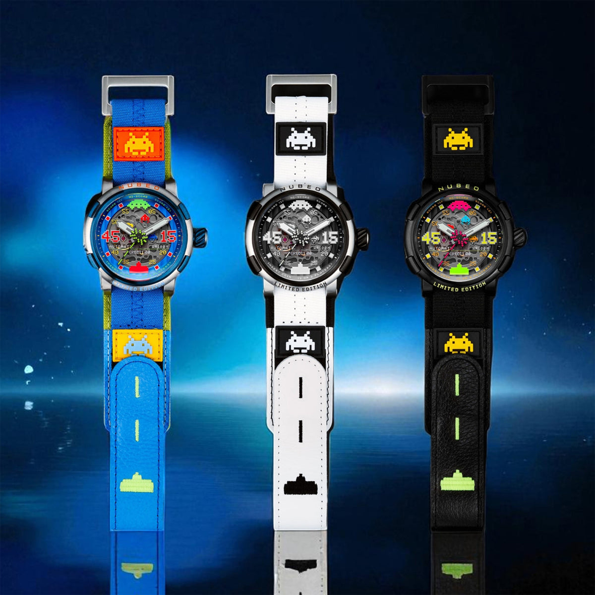 Orion Automatic Space Invaders Limited Edition Erkek Kol Saati | 50 mm | Photon Silver