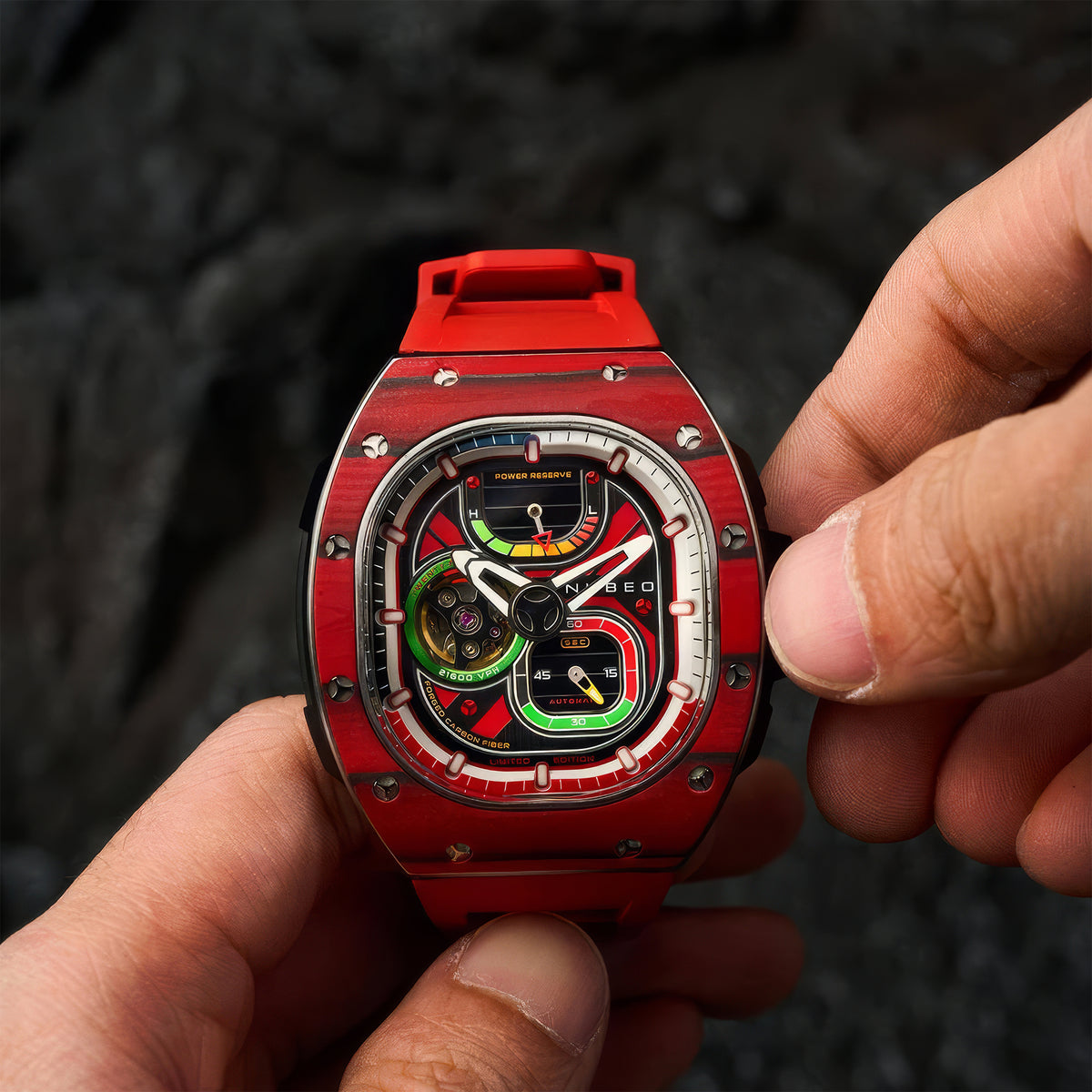 Viper Automatic Limited Edition Erkek Kol Saati | 44 mm | Devils Red