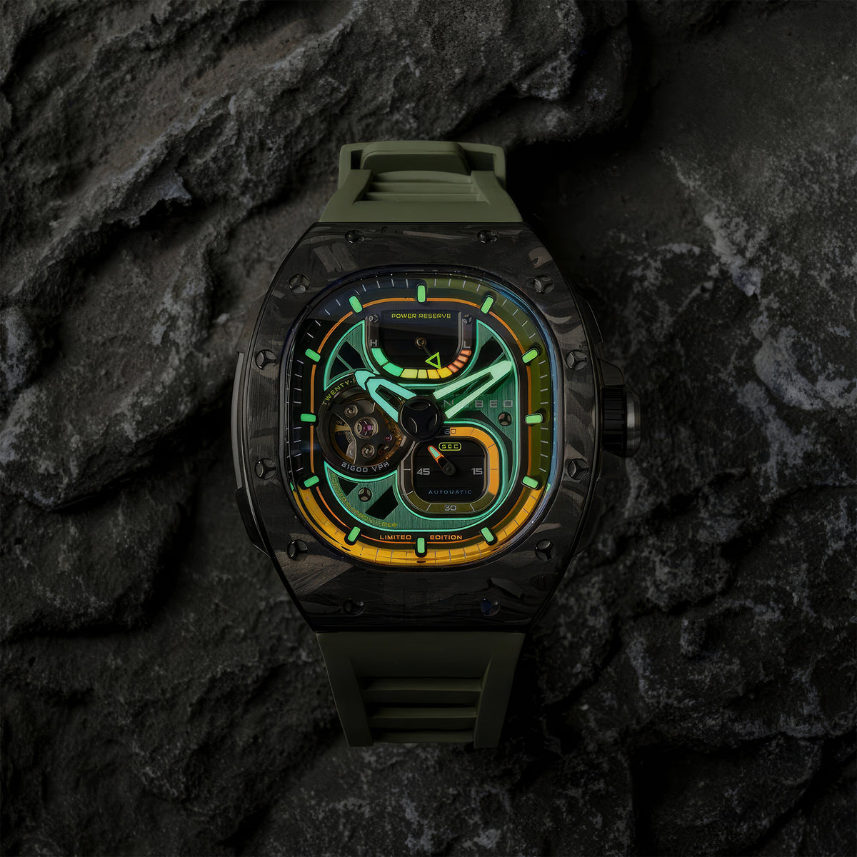 Viper Automatic Limited Edition Erkek Kol Saati | 44 mm | Hornet Green
