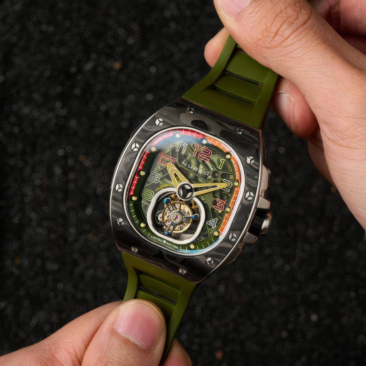 Viper Tourbillon Limited Edition Erkek Kol Saati | 43,5 mm | Napier Green