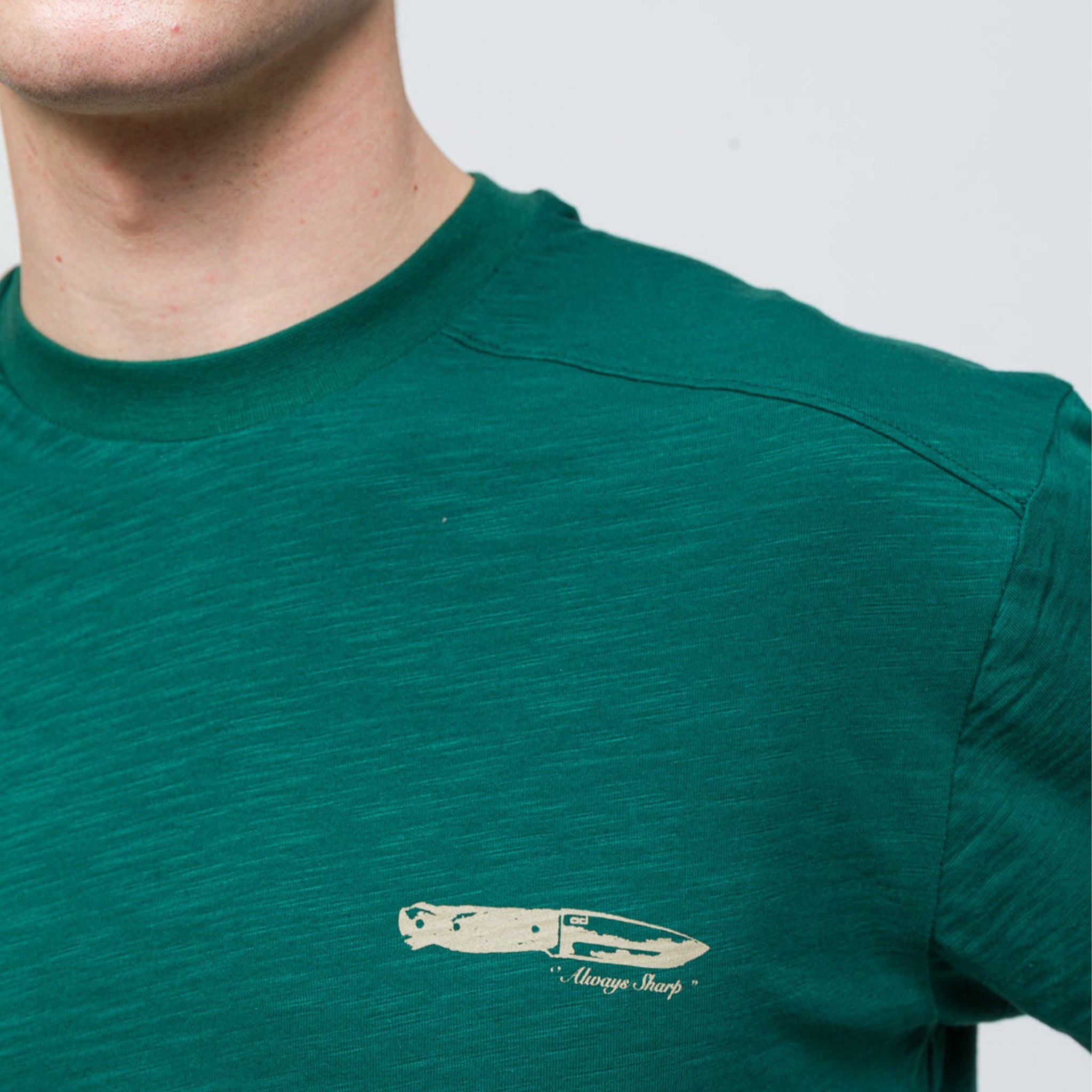 Bushcraft T-Shirt %100 Pamuk Printed | Yeşil