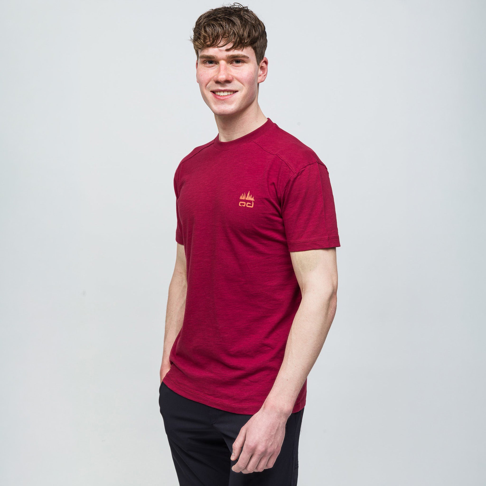 Traveller T-Shirt %100 Pamuk Printed | Bordo