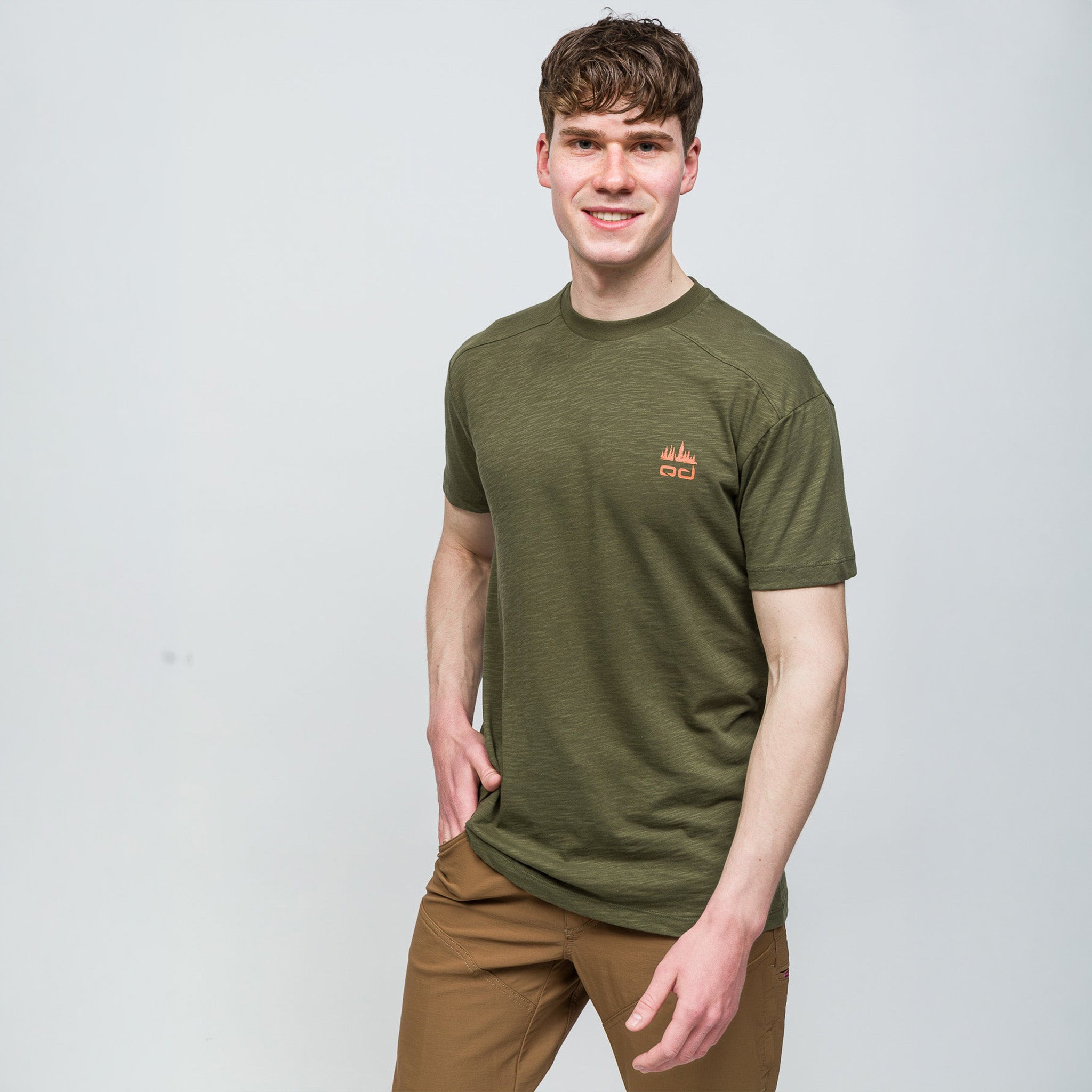 Traveller T-Shirt %100 Pamuk Printed | Haki