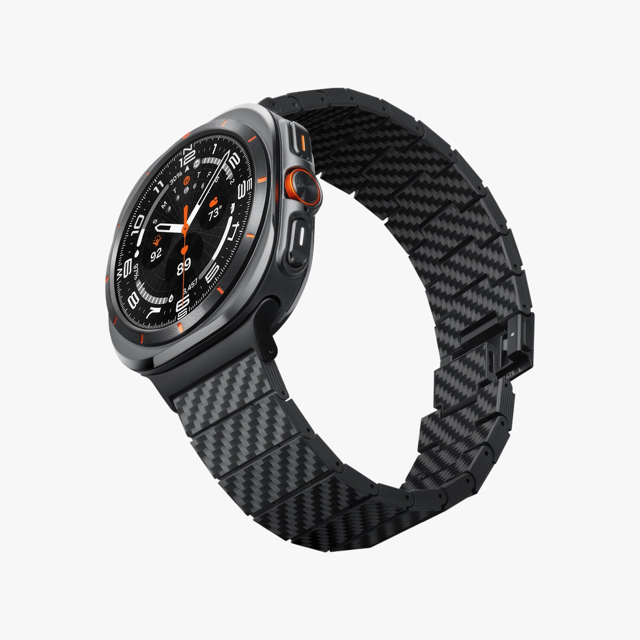 Galaxy Watch Carbon Fiber Watch Band | Modern Black/Grey (Twill)
