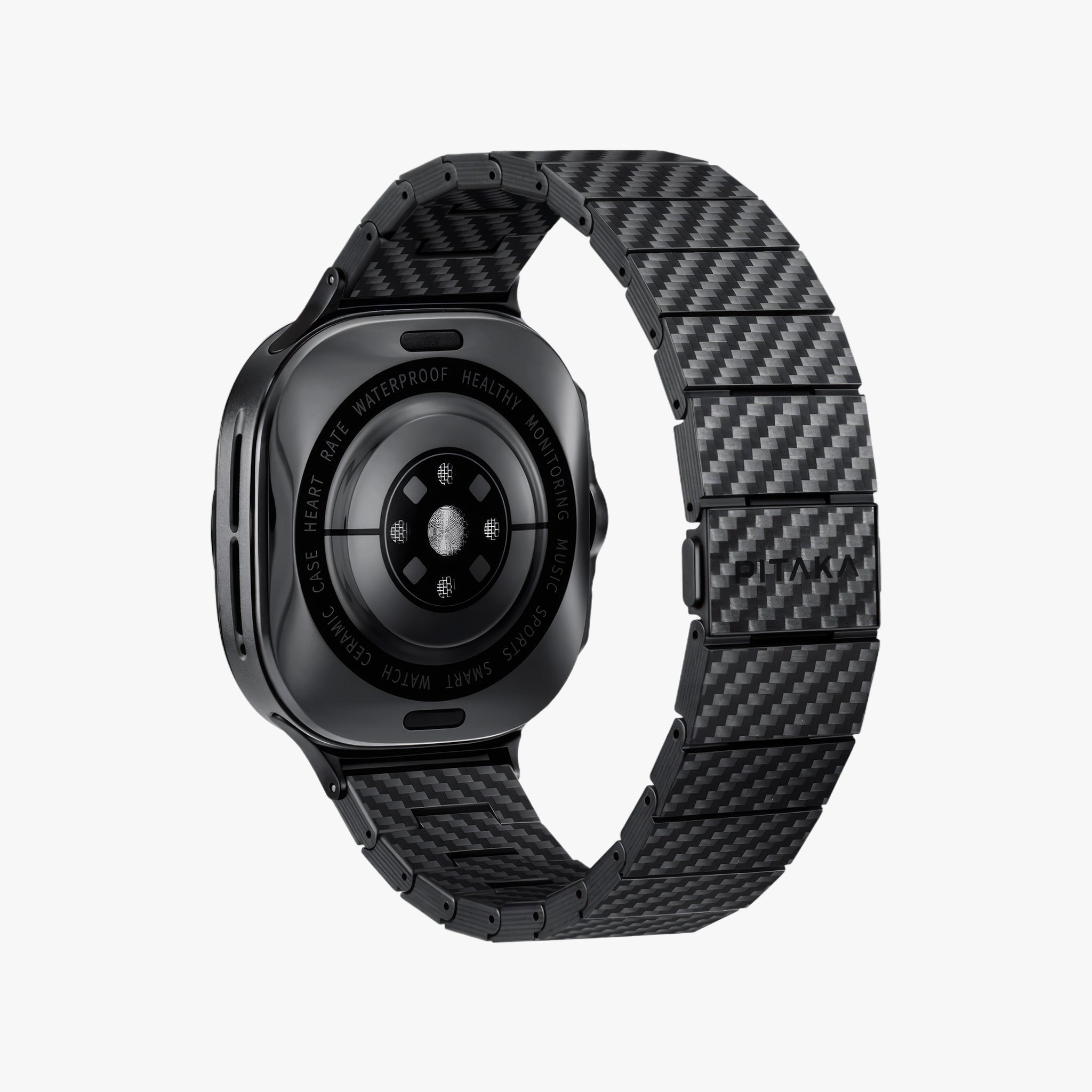 Galaxy Watch Carbon Fiber Watch Band | Modern Black/Grey (Twill)