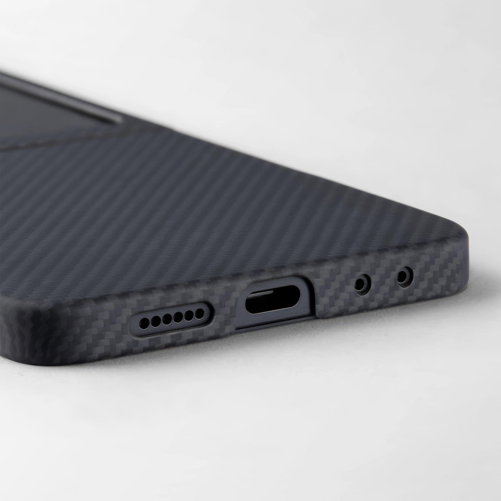 Galaxy Z Flip7 Edge Case | 600D Black/Grey (Twill)