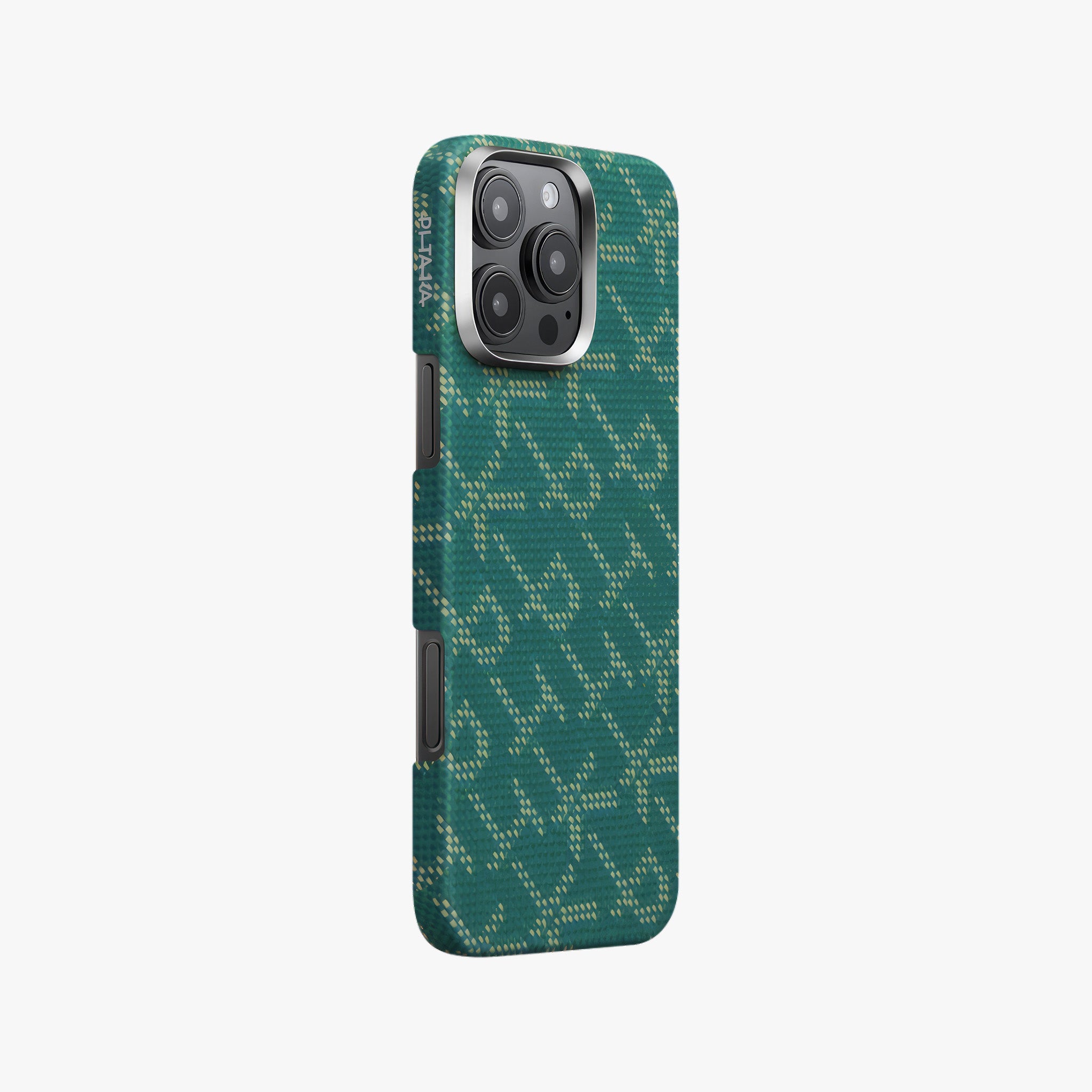 iPhone 16 Pro Edge Case | PITAKA Monogram Gold/Green