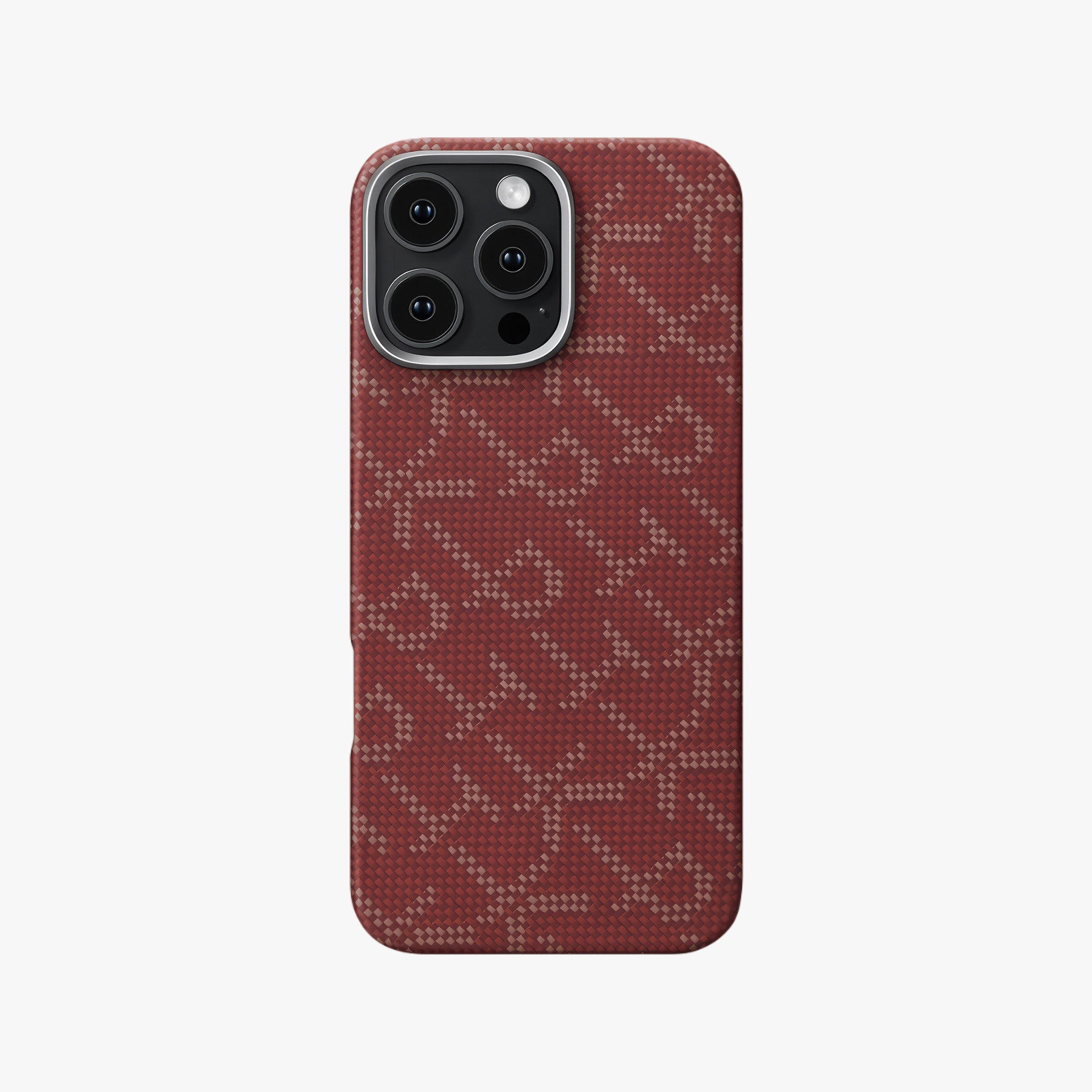 iPhone 16 Pro Edge Case | PITAKA Monogram Gold/Red