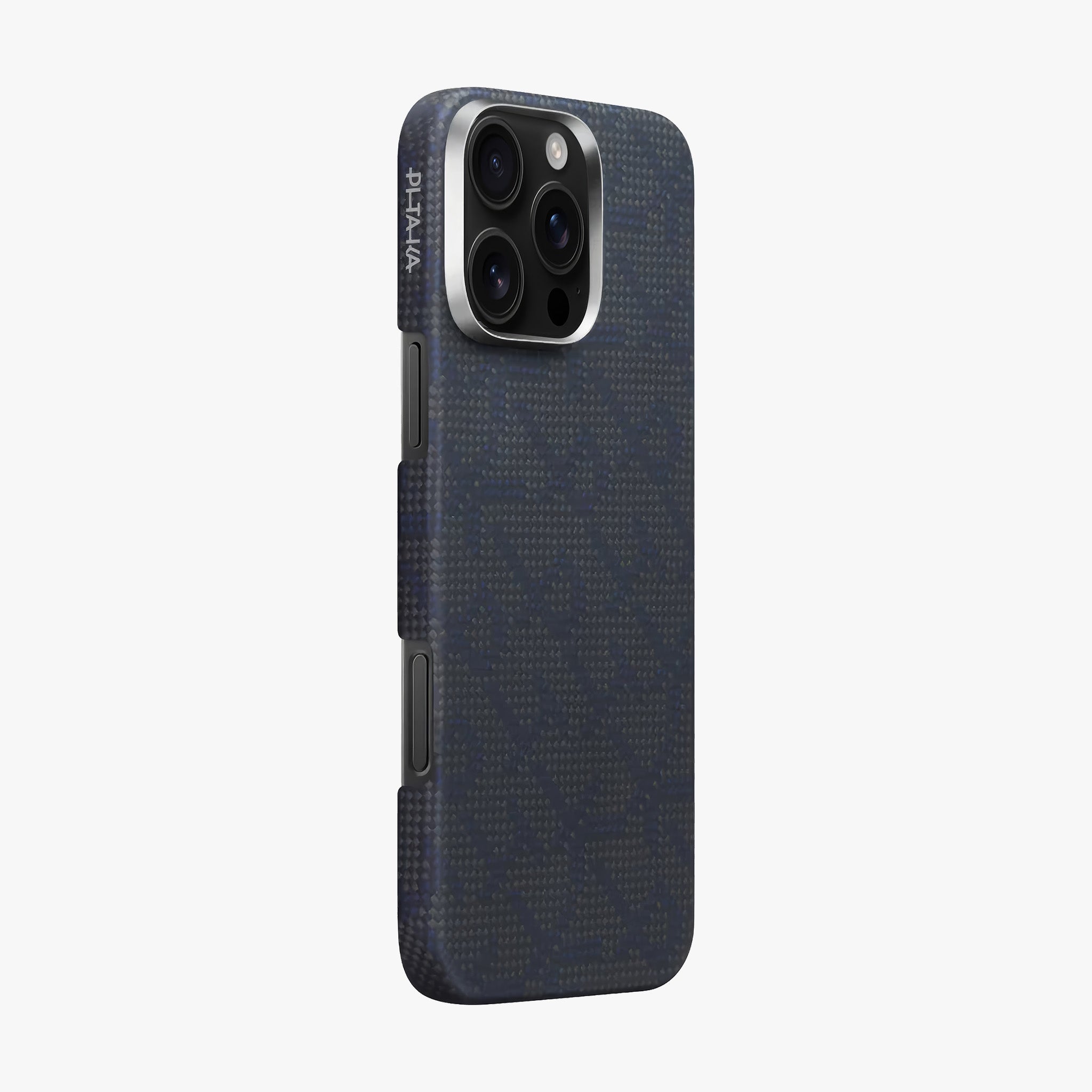 iPhone 16 Pro Edge Case | PITAKA Monogram Black/Blue