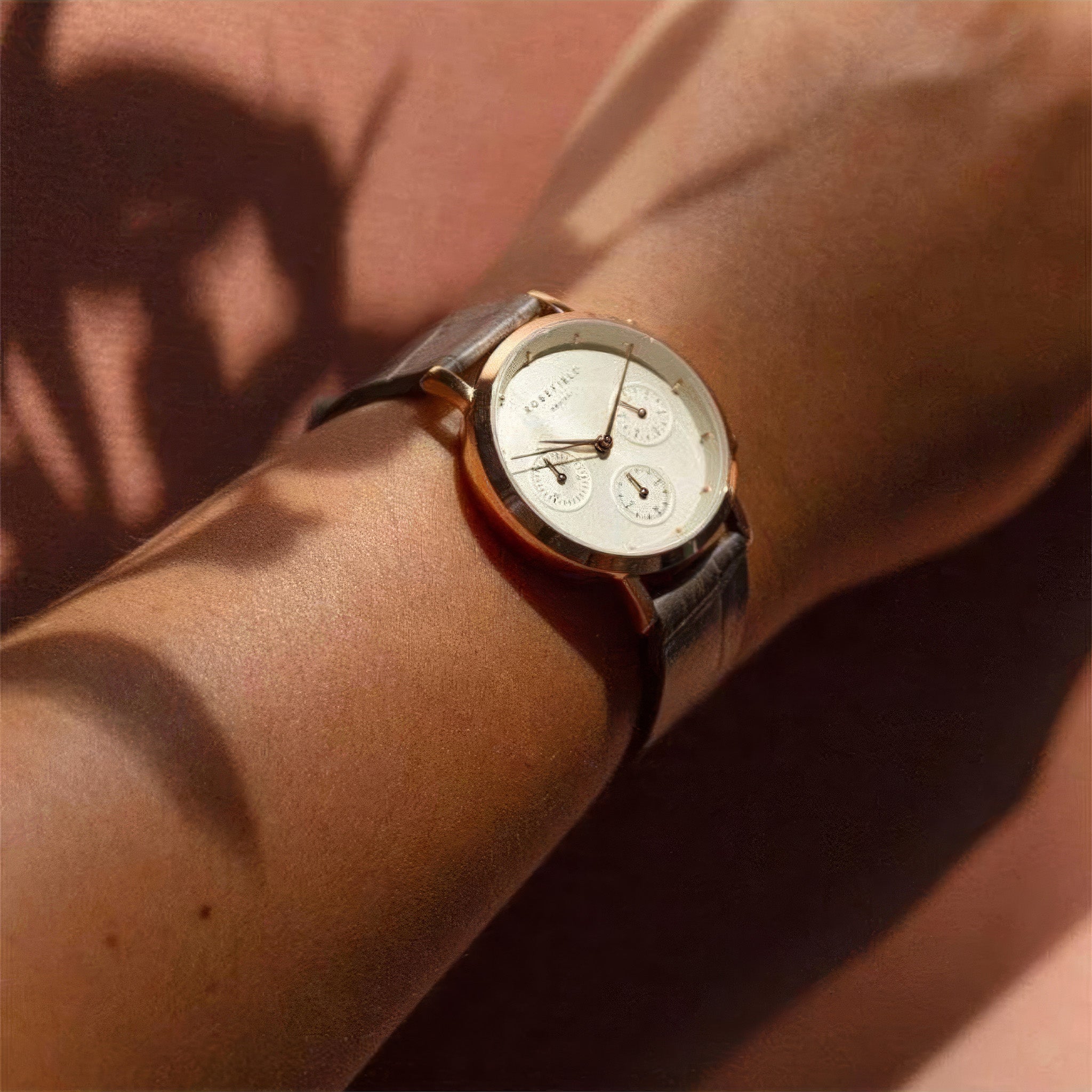 Gabby Croco Gray Rose Gold