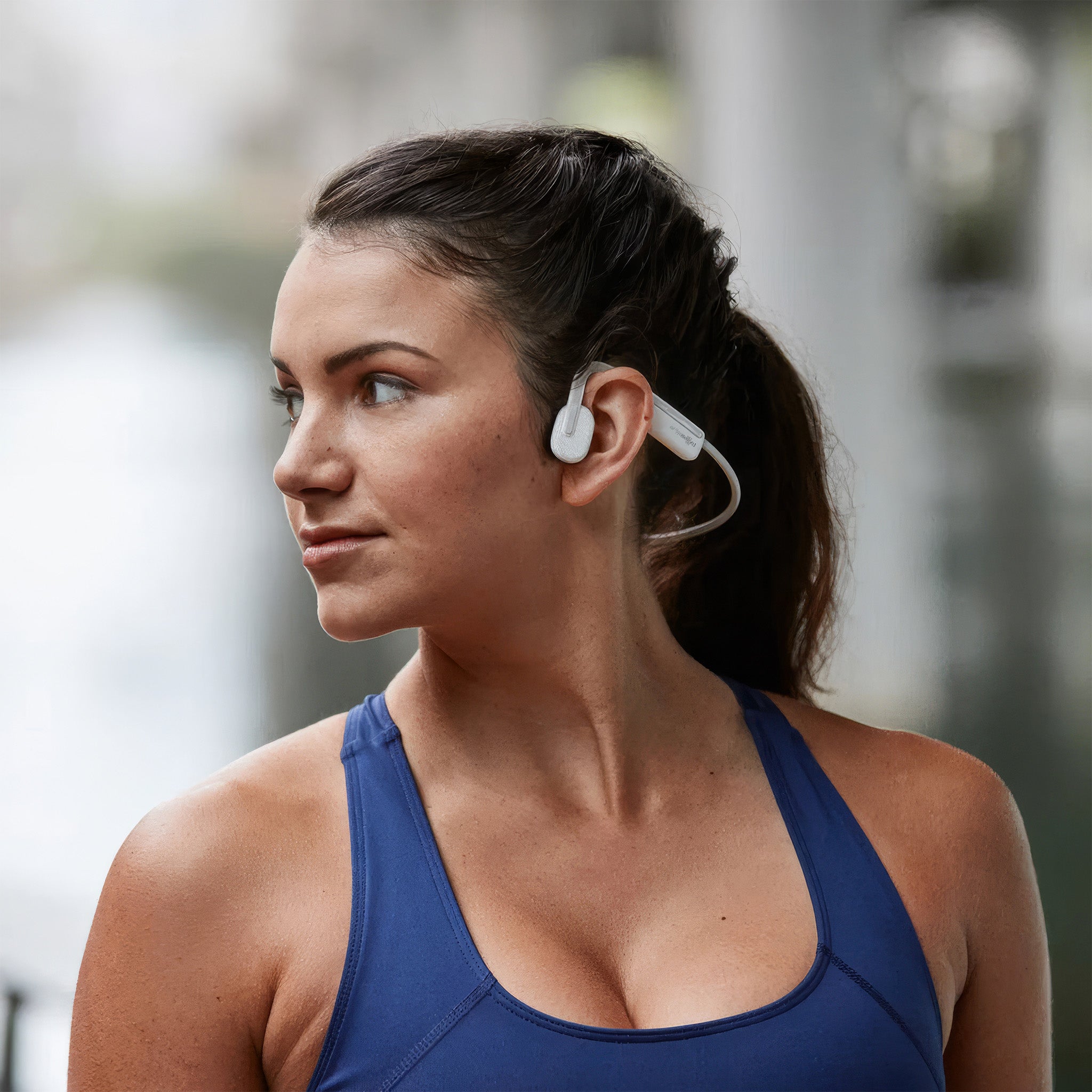 OpenMove Kemik İletimli Bluetooth Kulaklık | Beyaz