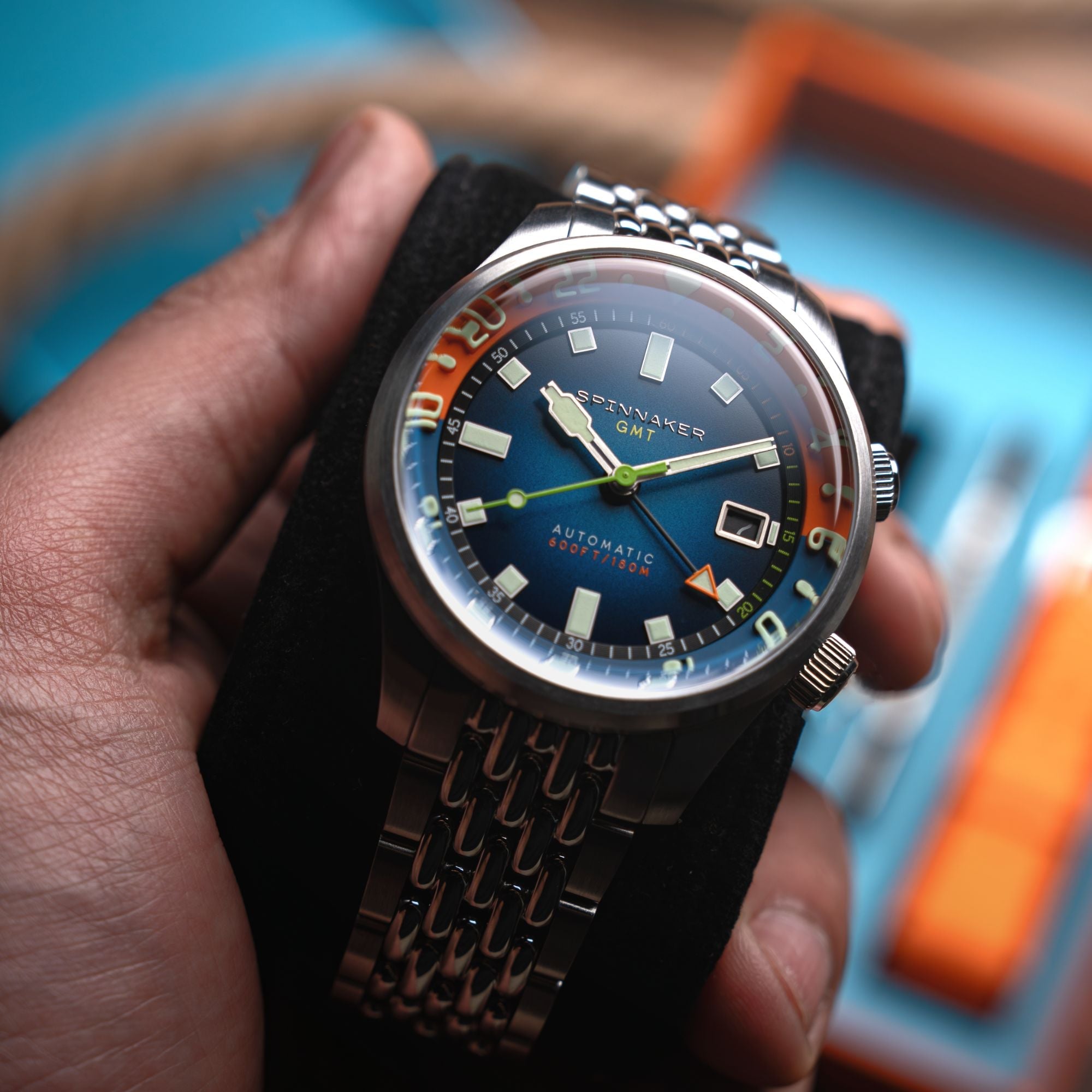 Bradner GMT Automatic | 42mm | Orange Blue