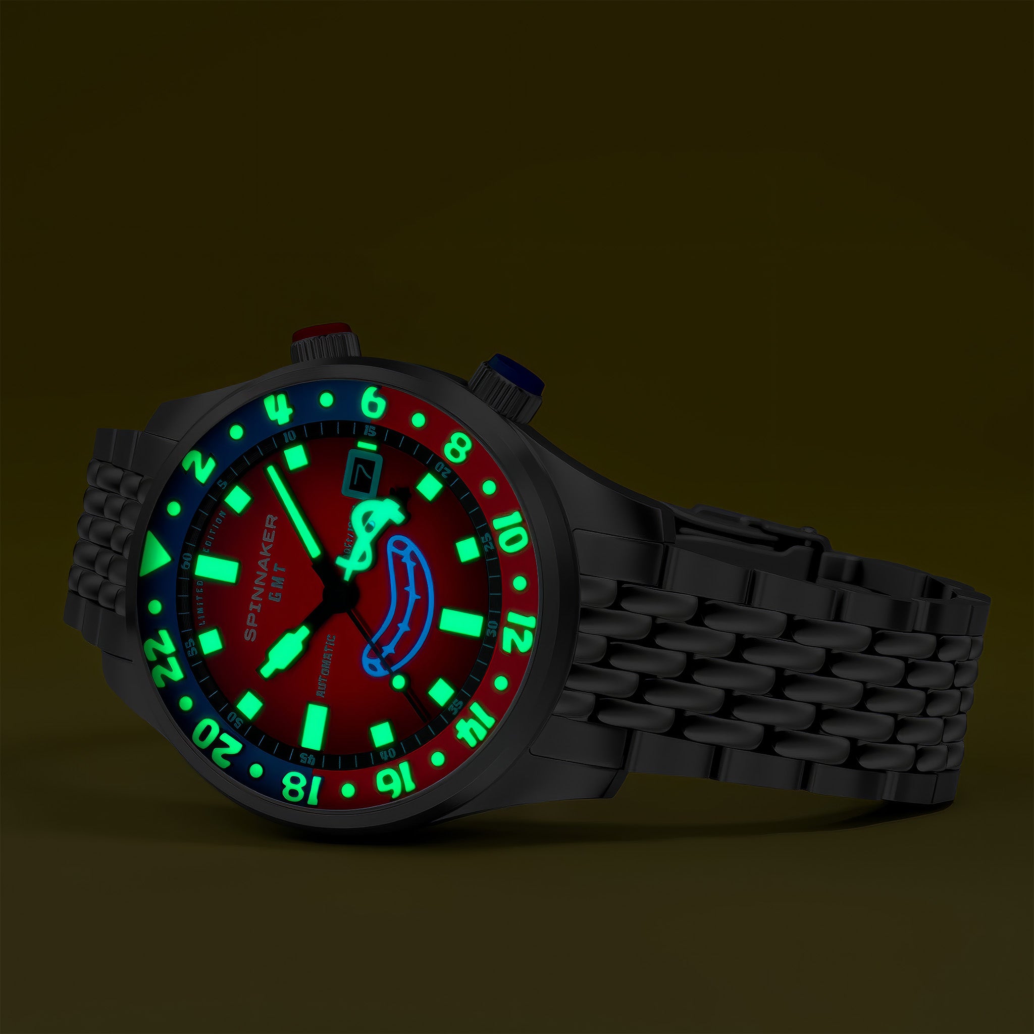 Bradner GMT Automatic SpongeBob SquarePants Limited Edition | Mr. Krabs Red