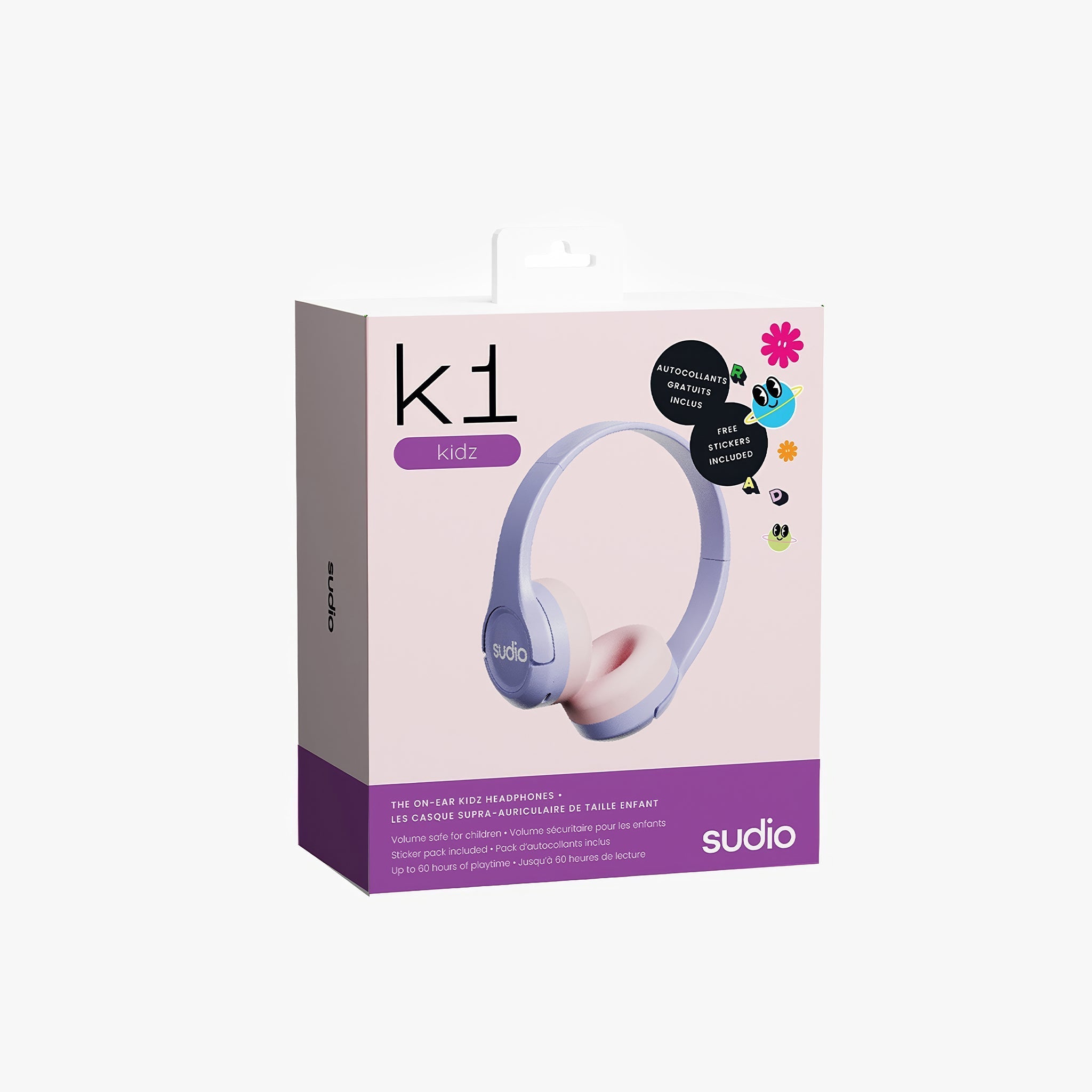 K1 Kidz Kulak Üstü Bluetooth Kulaklık | Purple