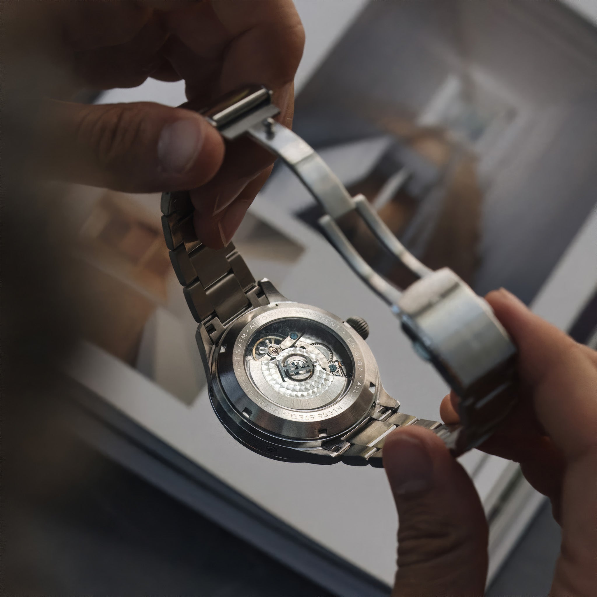 Baron Grand Date Calendar Open Heart Automatic | Deep Midnight