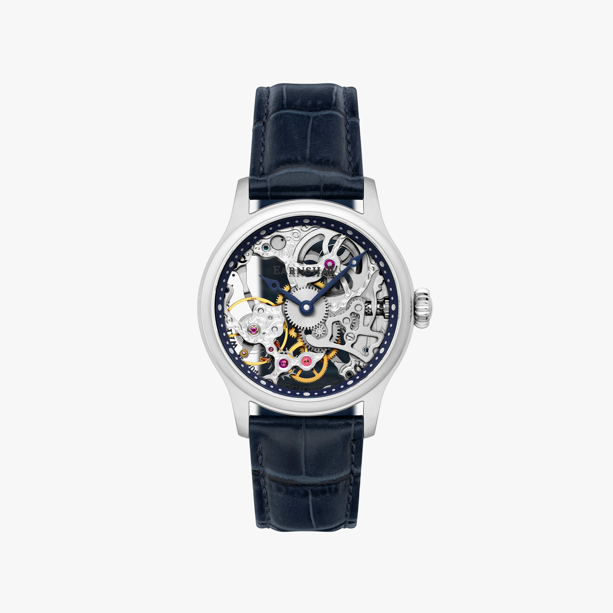 Bauer Mechanical Skeleton | 42 mm | Clear Blue