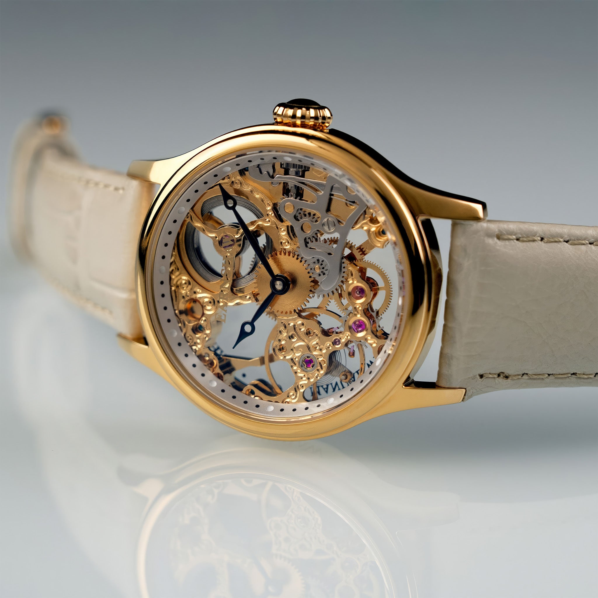 Bauer Mechanical Skeleton | 42 mm | Sandy Gold