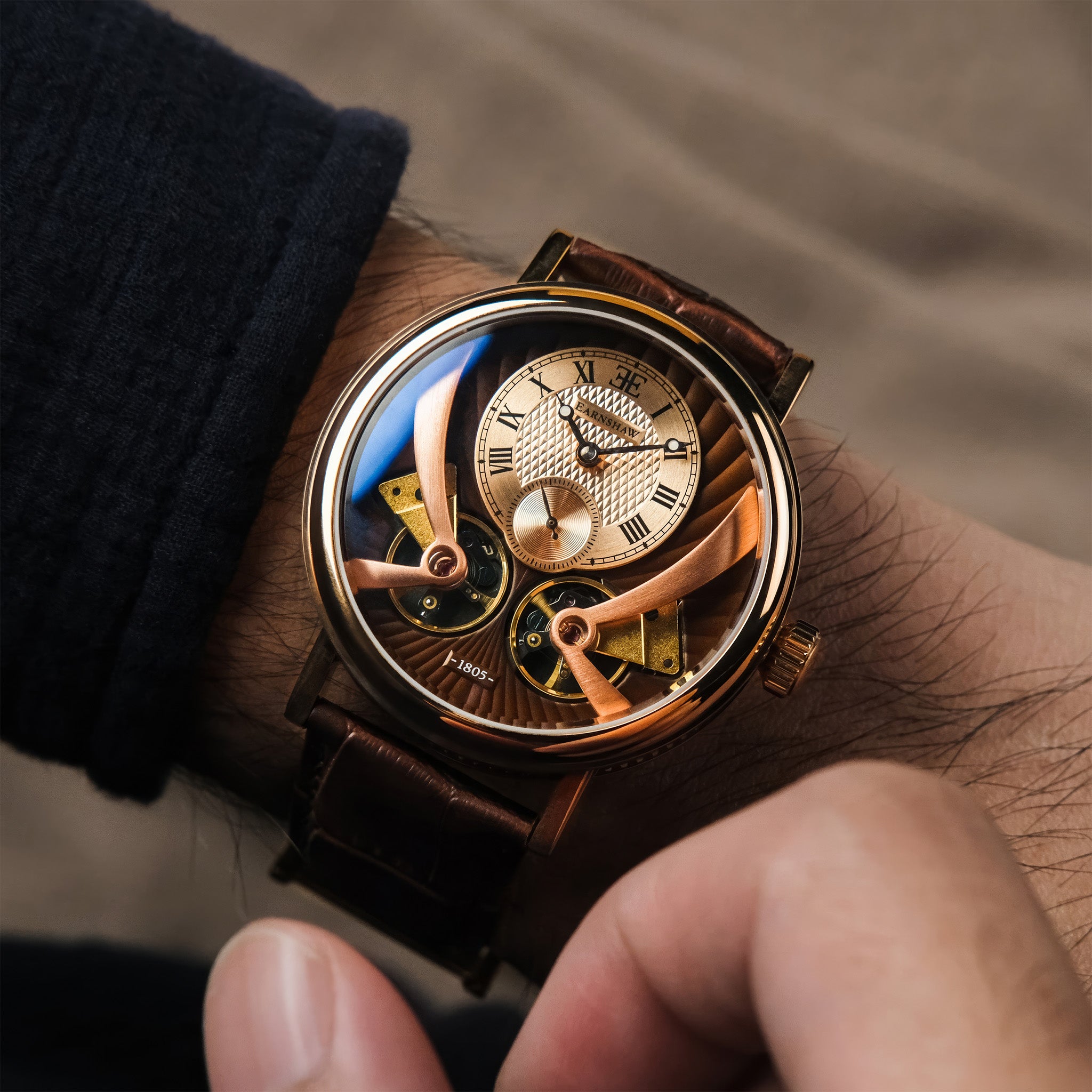 Beaufort Anatolia Double Barrel Automatic | 43 mm | Mahogany Brown