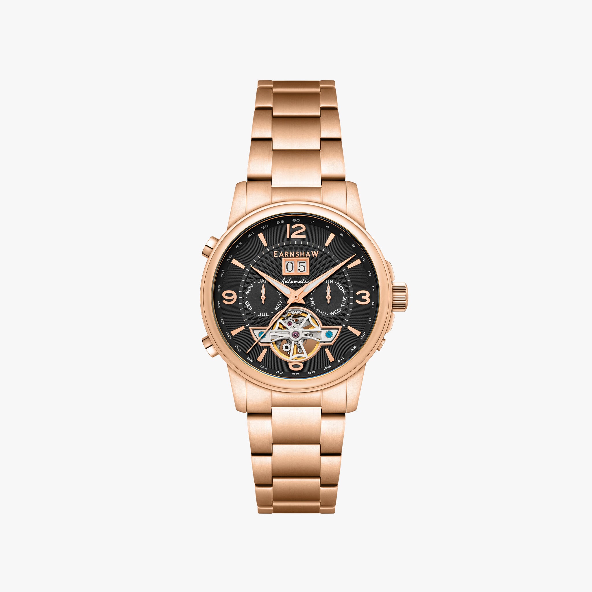 City Of London Marylebone Grand Date Calendar Open Heart Automatic | 42 mm | Havana Rose