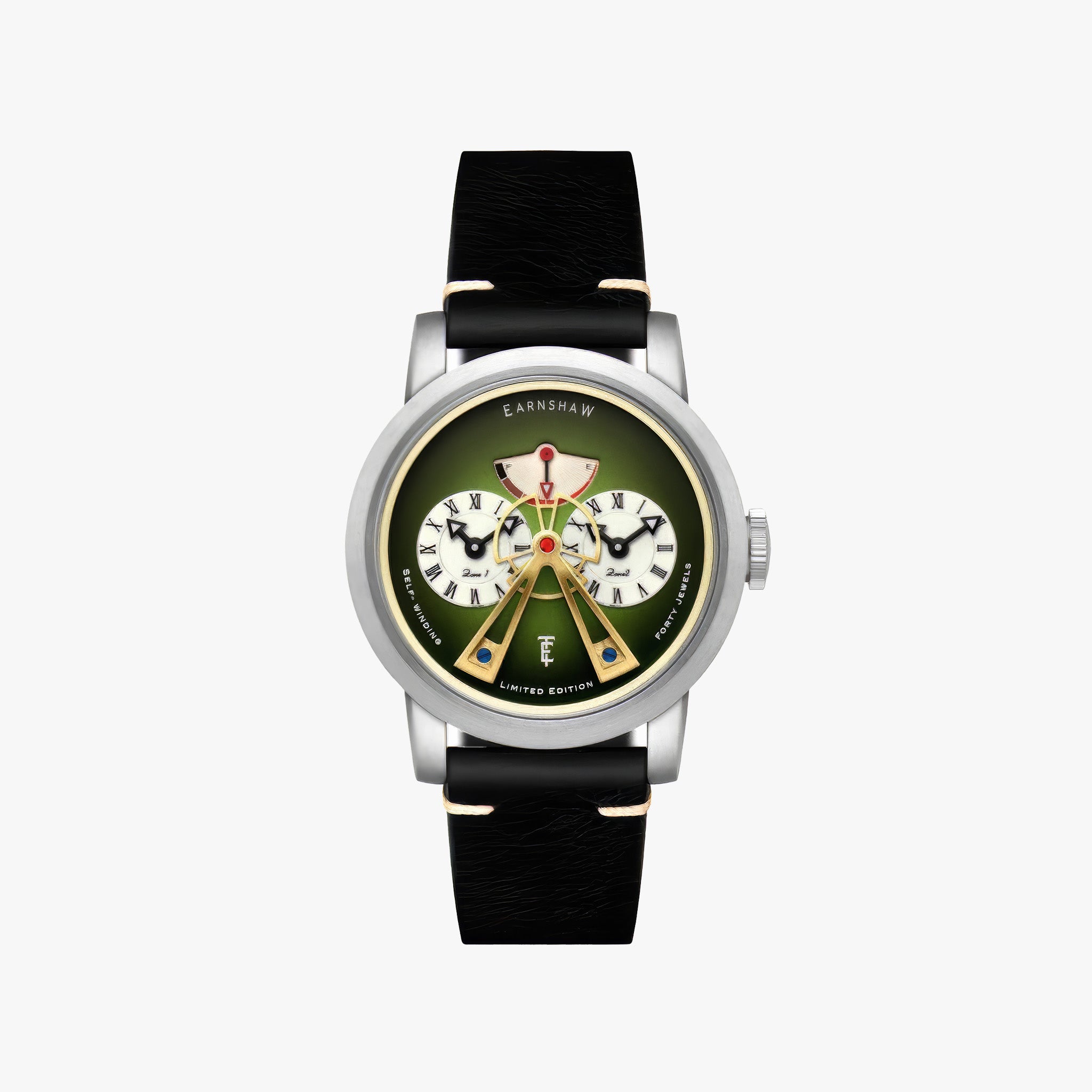 Heritage Beaufort Power Reserve Dual Time Automatic | Green Fumé