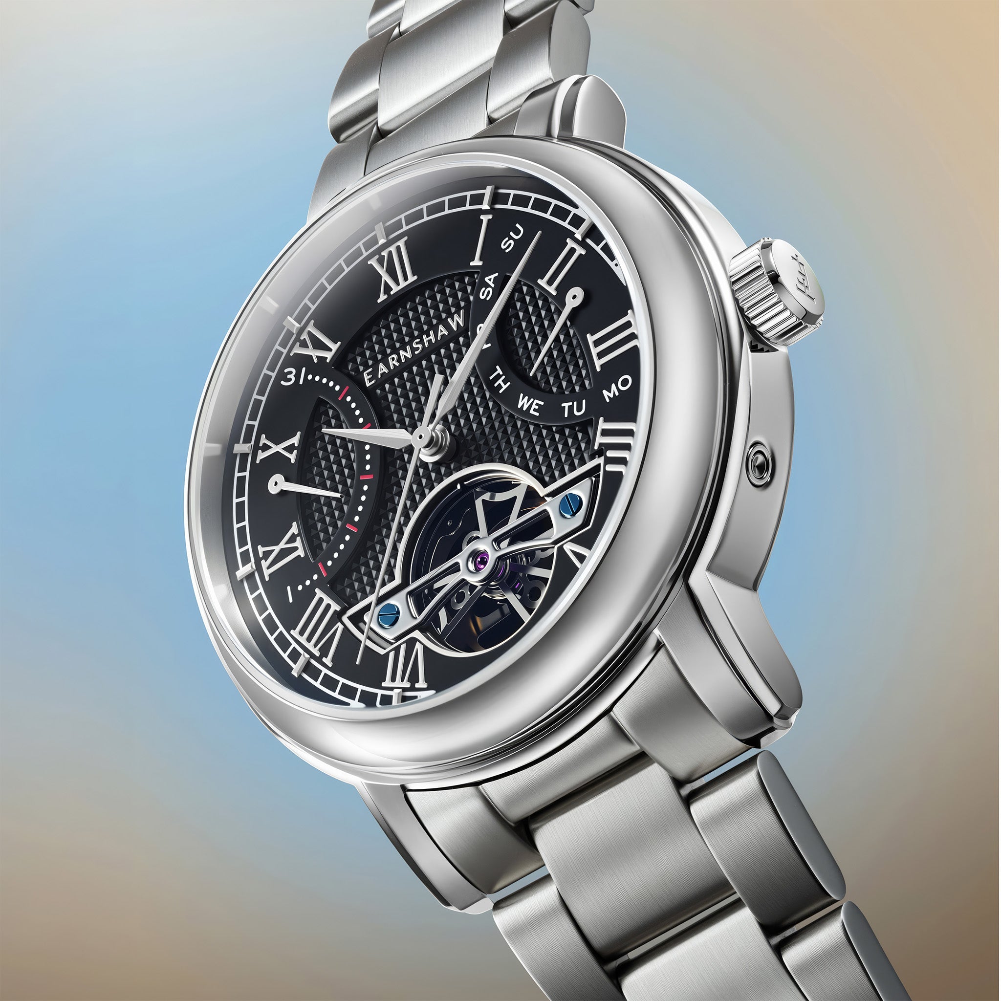Heritage Longcase Double Retrograde Calendar Open Heart Automatic | 43 mm | Onyx