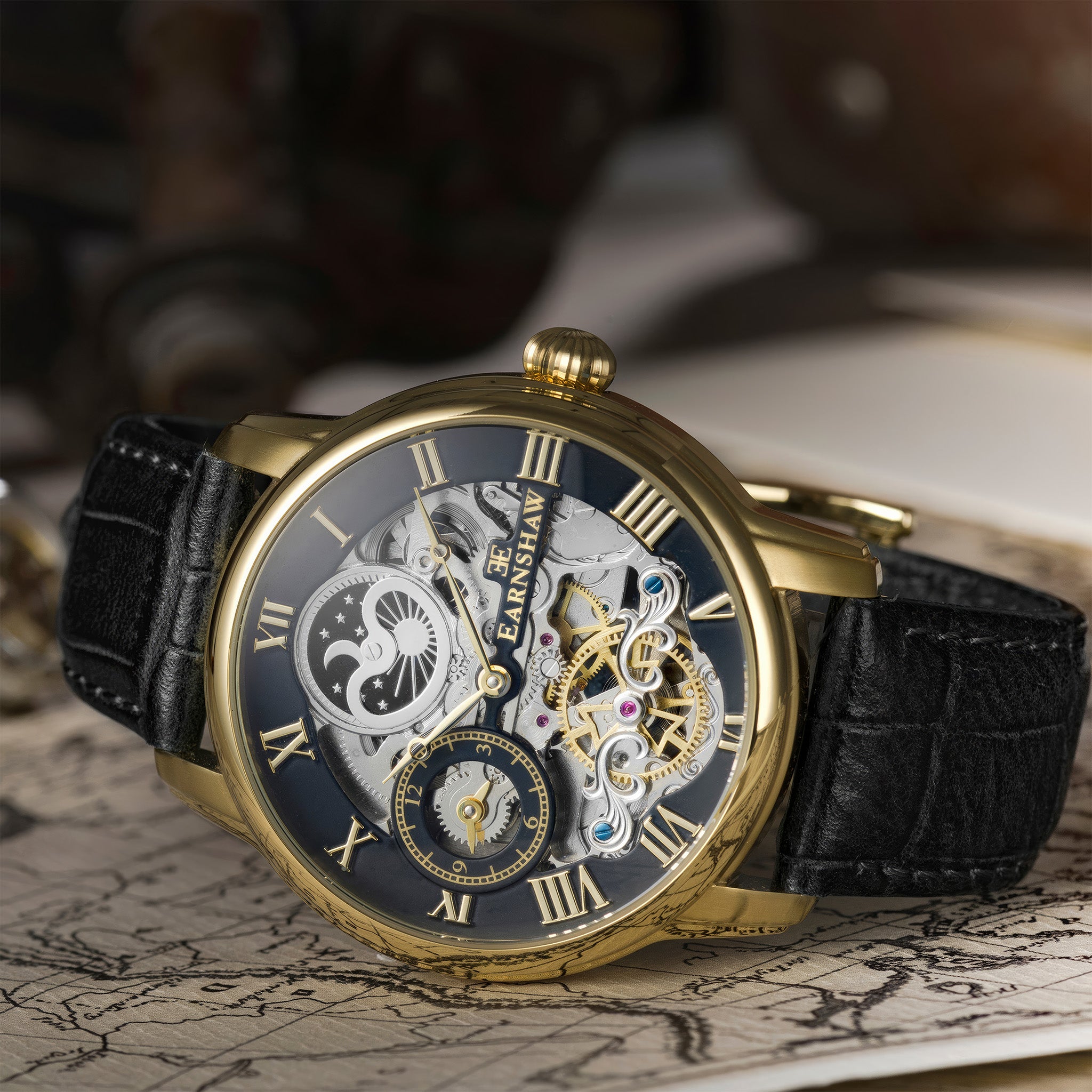 Longitude Automatic Skeleton | 44 mm | Caviar Black
