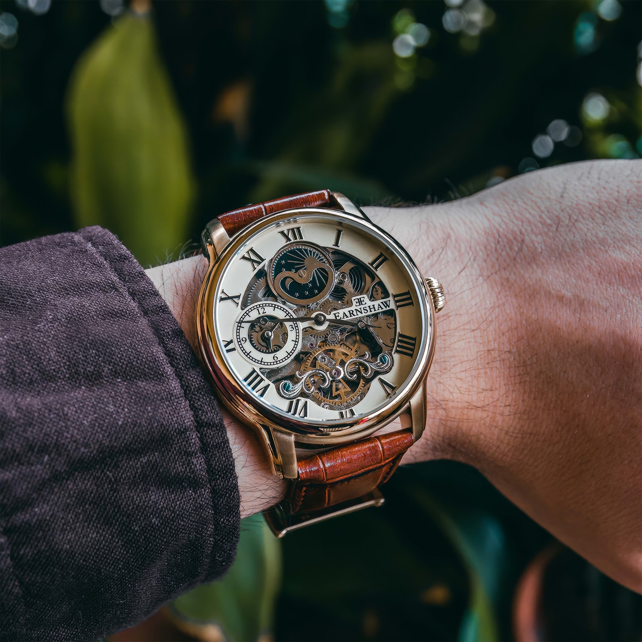 Longitude Automatic Skeleton | golden champagne