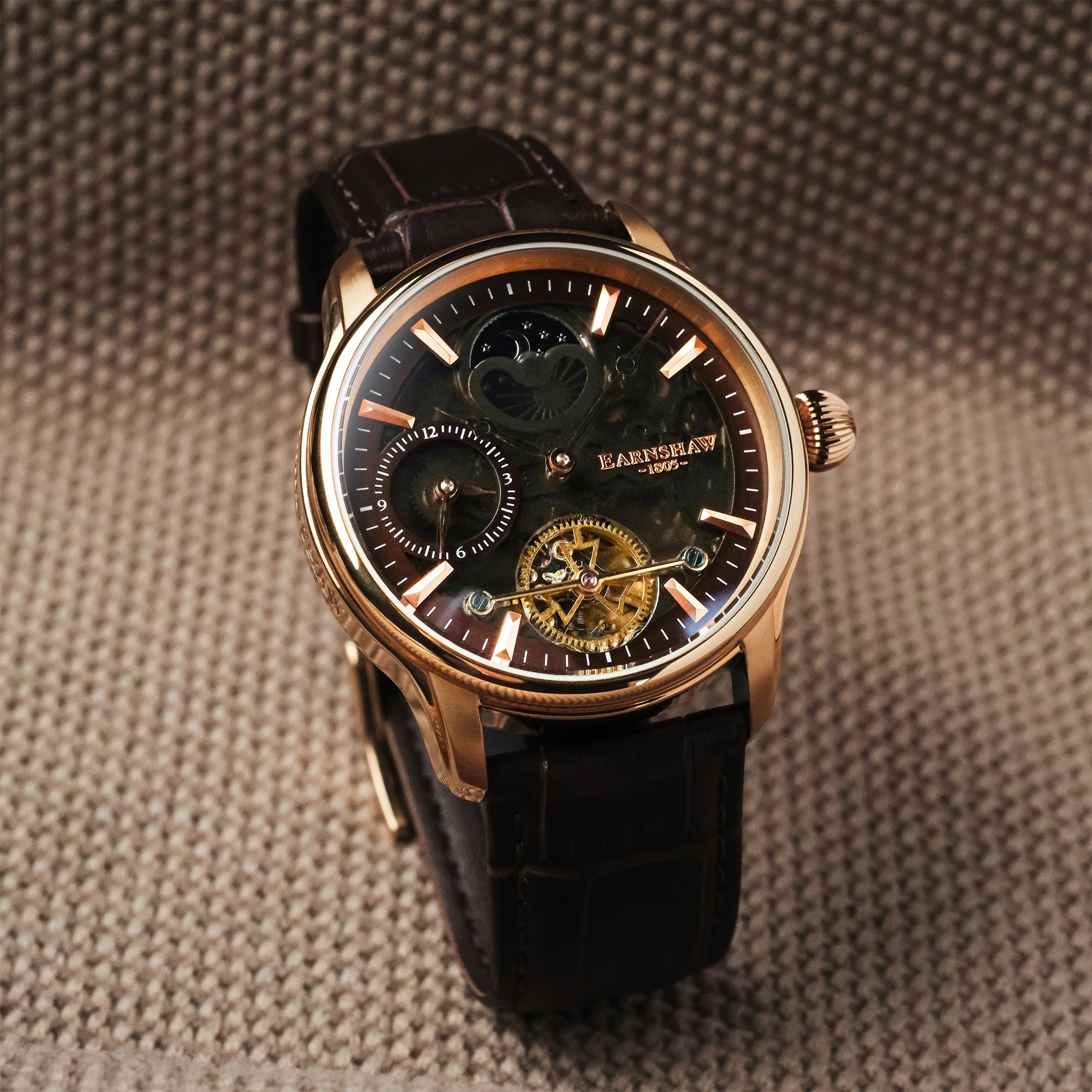 Longitude Shadow Automatic | 42 mm | Cherry Brown