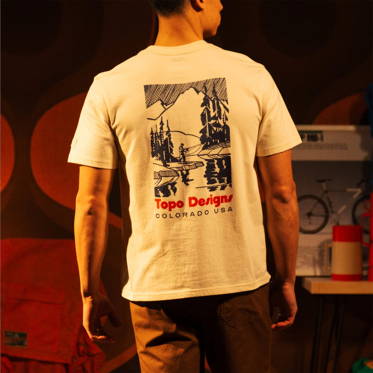 Mountain River Tee Erkek Tshirt | Bone White