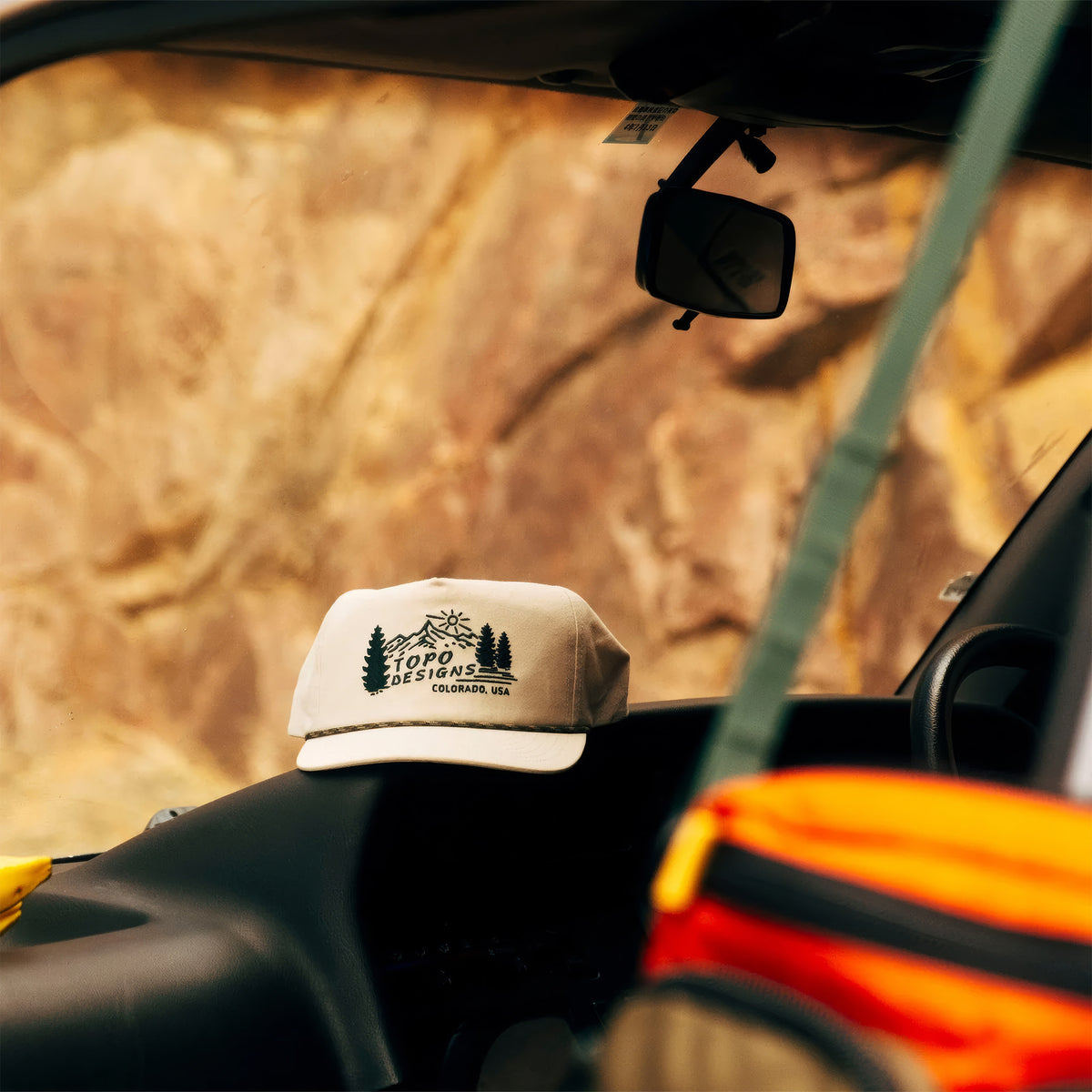 Twill Rope Cap - Mountain Scene Şapka | Bone White