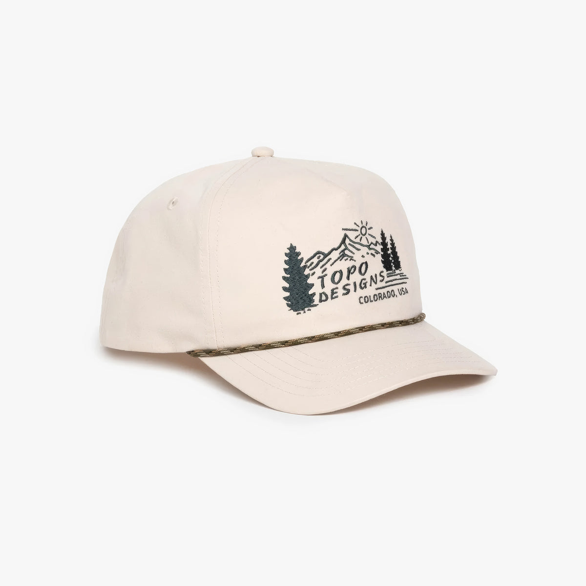 Twill Rope Cap - Mountain Scene Şapka | Bone White