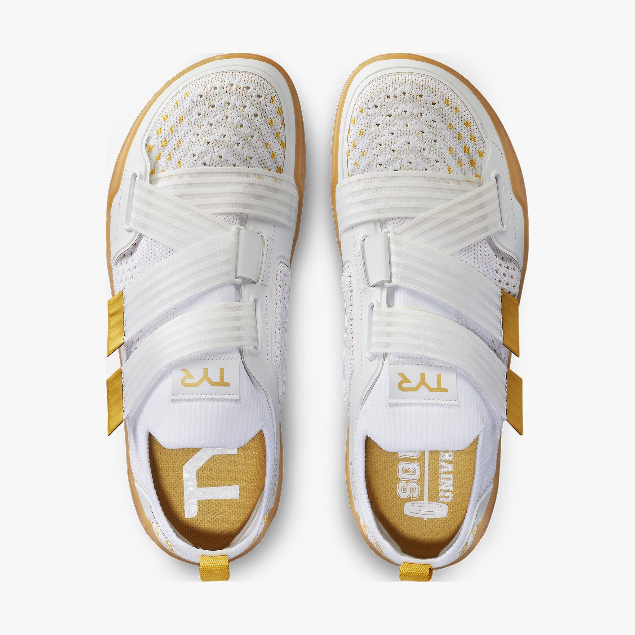 DZ-1 DropZero Barefoot Trainer Antrenman Ayakkabısı | Stability Strap | 132 White/Gold