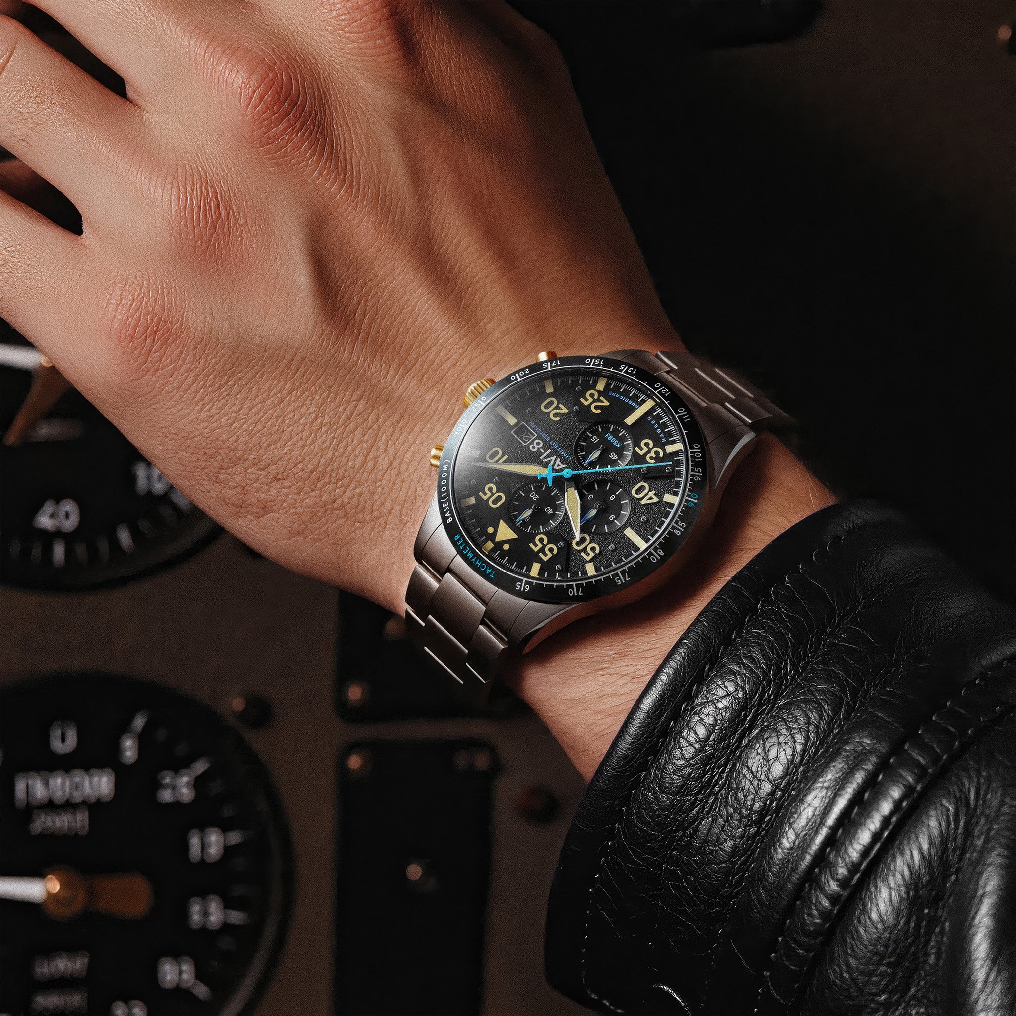Hawker Hurricane 90th Anniversary Chronograph Limited Edition | 45 mm | Thunder Black