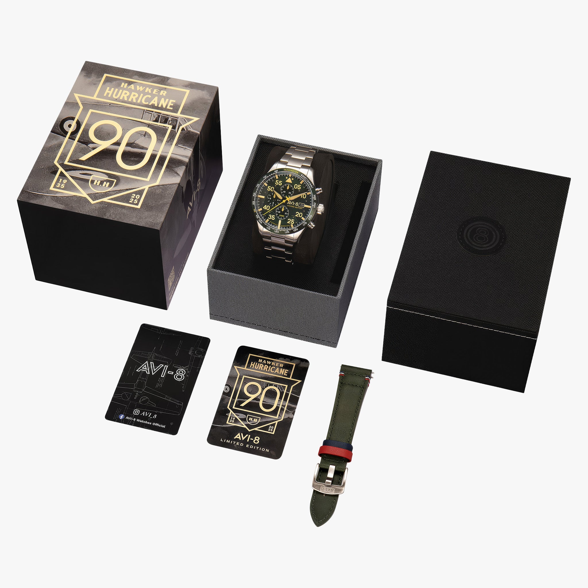 Hawker Hurricane 90th Anniversary Chronograph Limited Edition | 45 mm | Tarmac Green