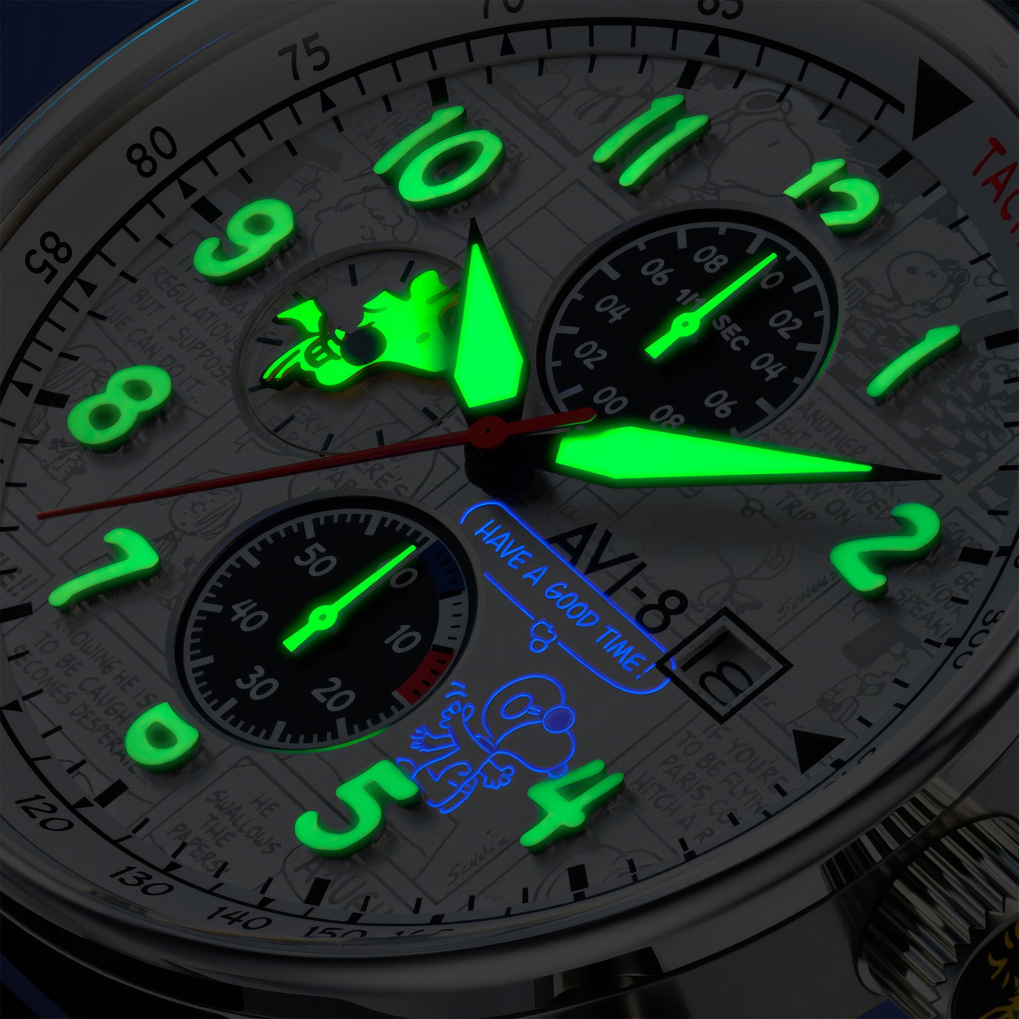 Hawker Hurricane Classic Chronograph Peanuts Snoopy Flying Ace Limited Edition | 44 mm | Woodstock White