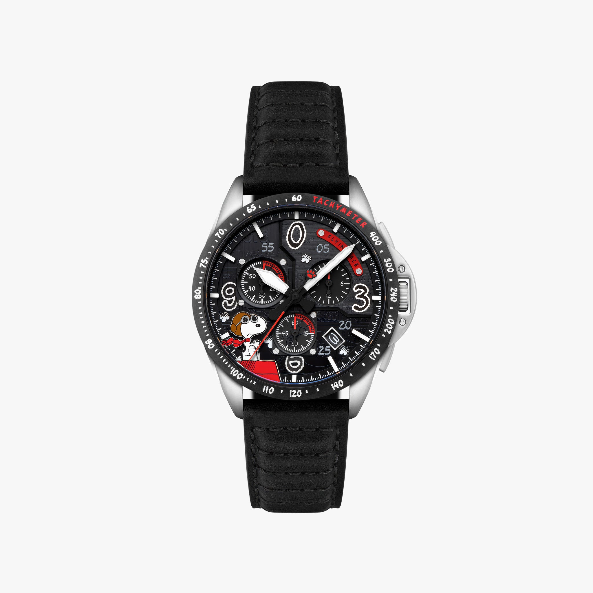 P-51 Mustang Blakeslee Chronograph Peanuts Snoopy Flying Ace Limited Edition | 43 mm | Biplane Black
