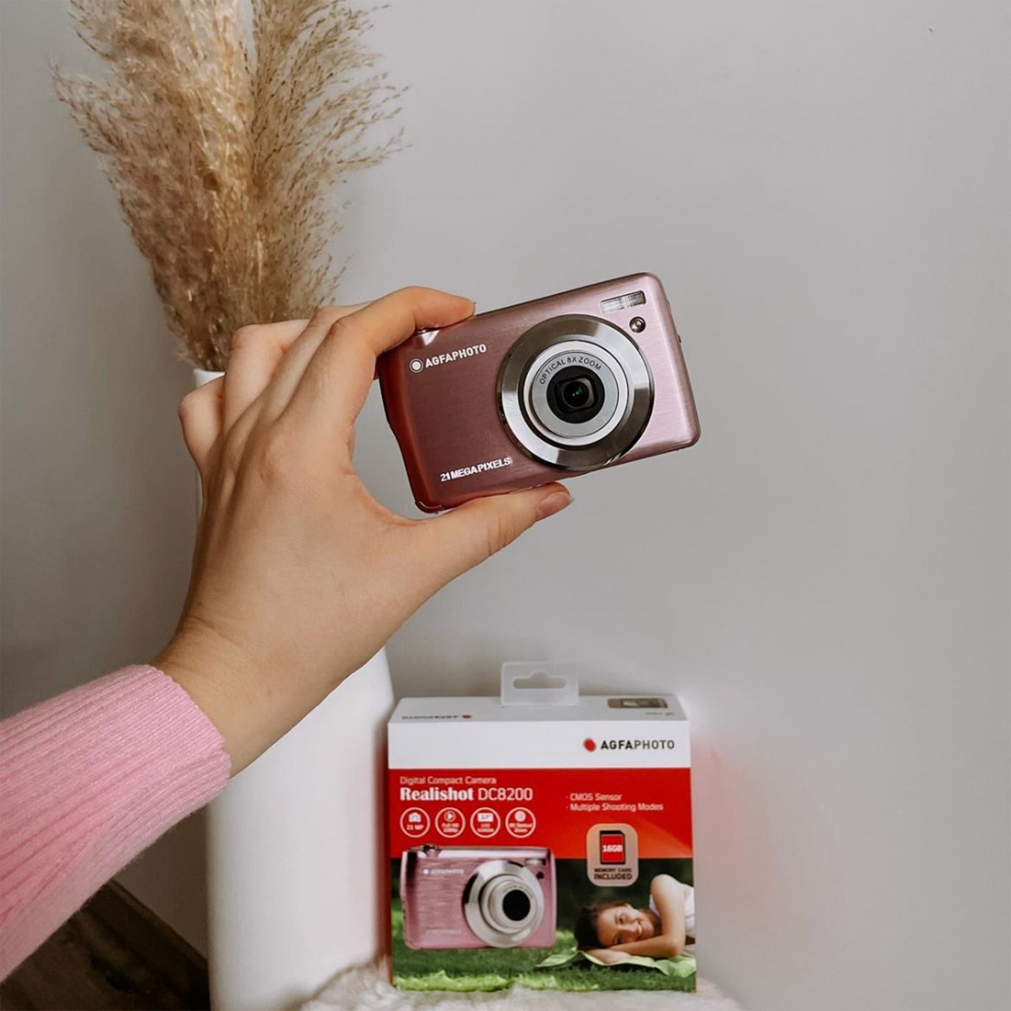 Realishot DC8200 | Fotoğraf Makinesi 16GB SD | Pembe