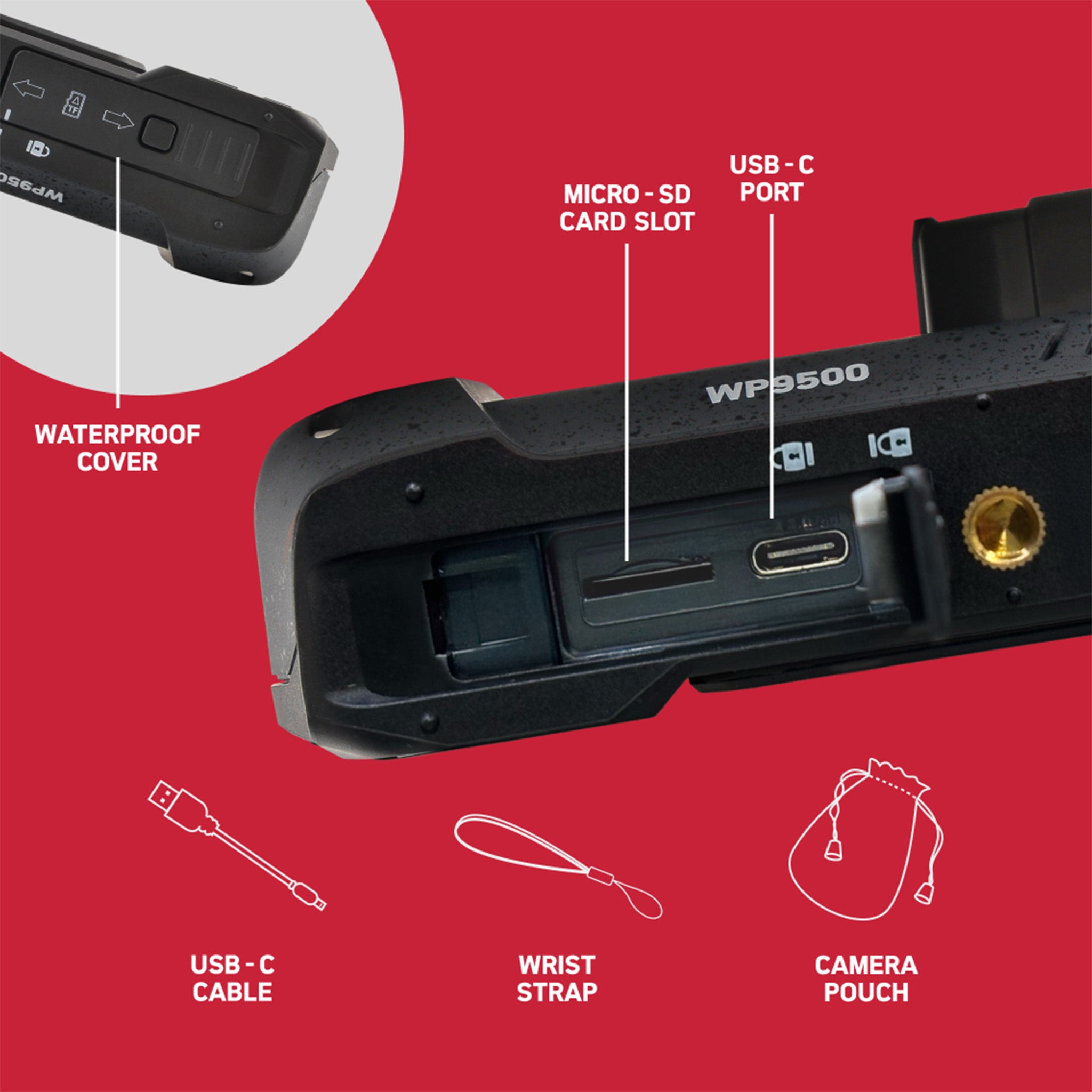 Realishot WP9500 | Su Altı Fotoğraf Makinesi | Siyah
