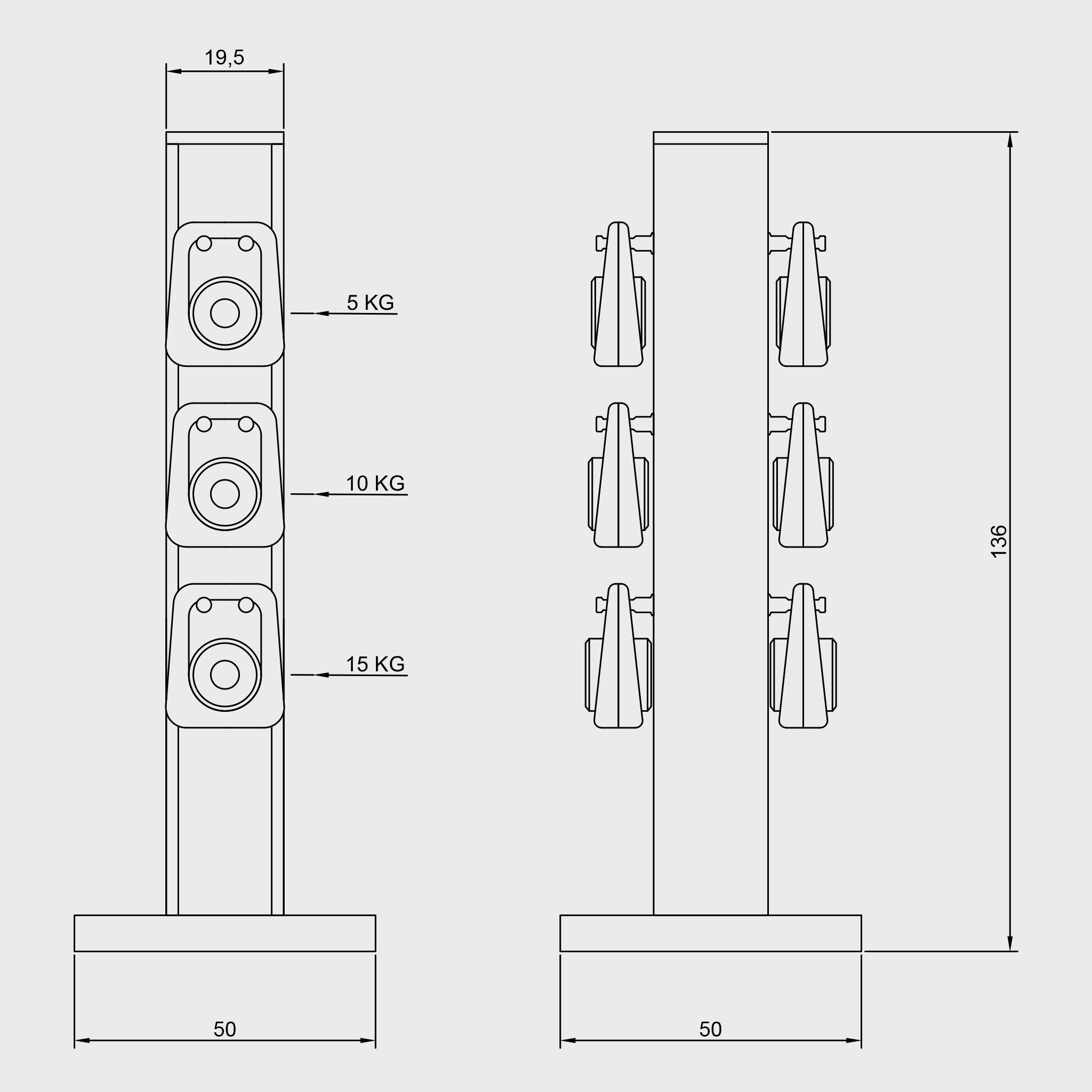 Avoa Kettlebell Stand | Vertical Stand