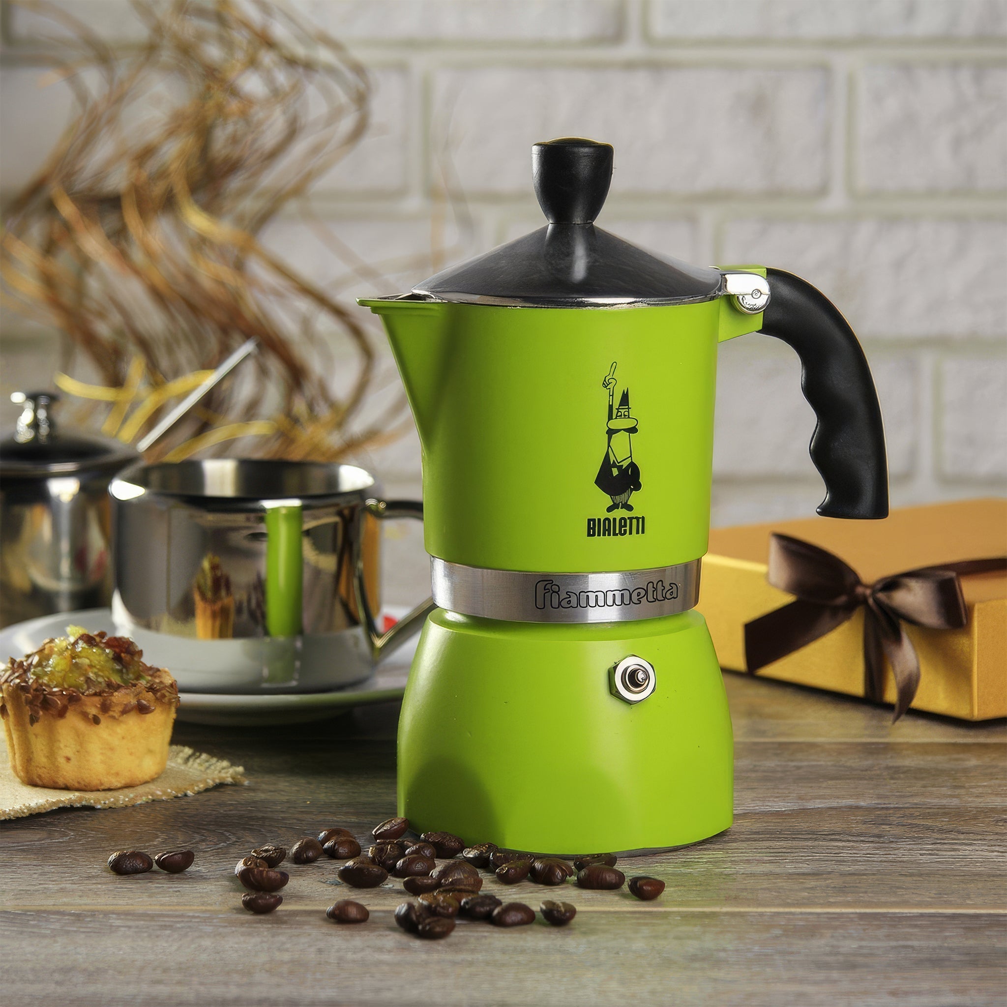 Fiammetta Moka Pot 3 Cup | Limon Yeşili