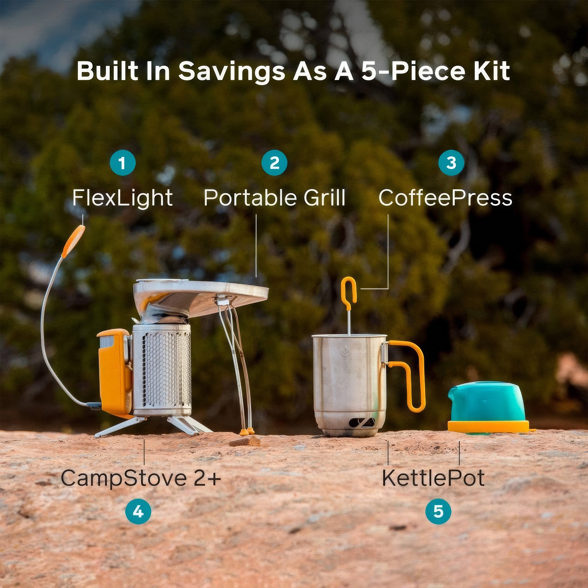 CampStove Complete Cook Kit | Portatif Odunlu Mutfak Sistemi