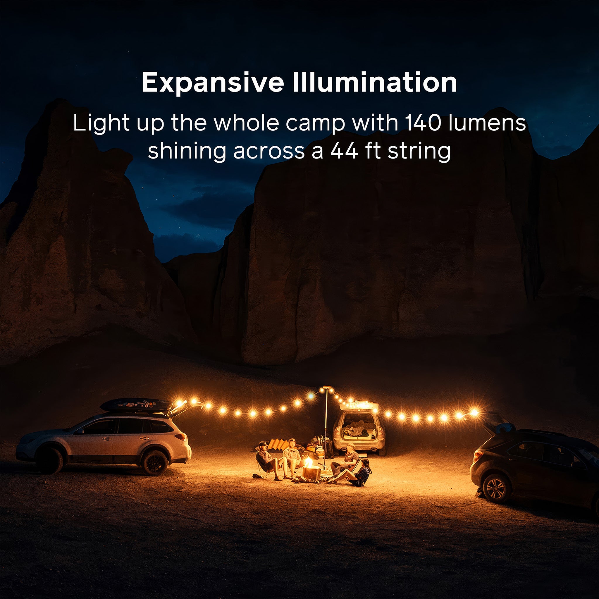 Solar String Lights 44' Warm White